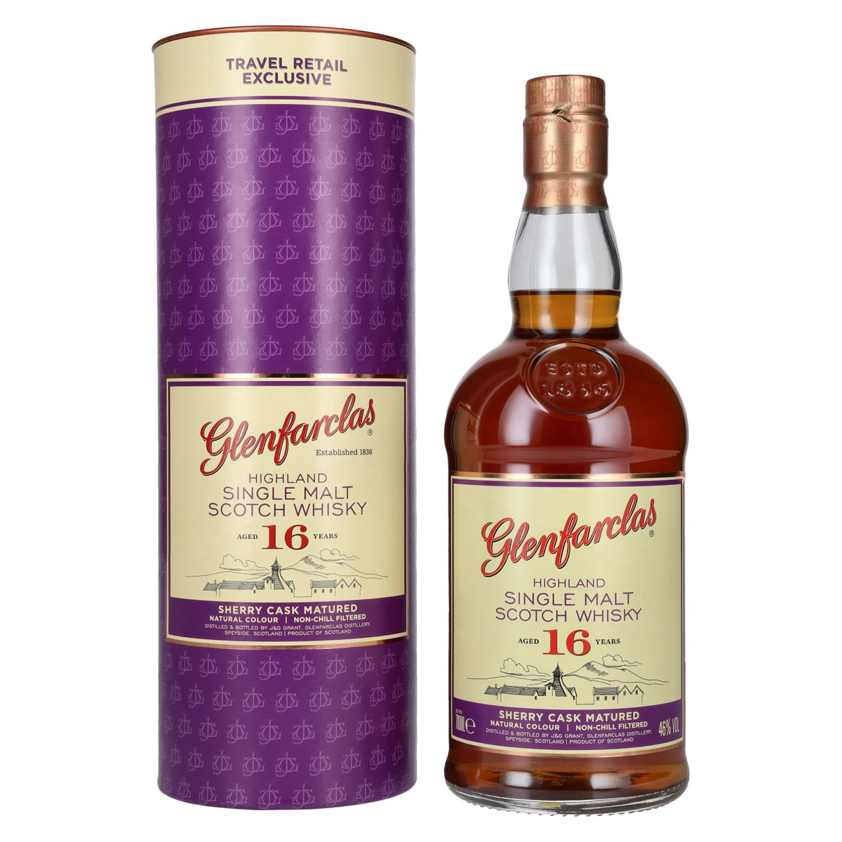 Glenfarclas 16 Years Old Highland Single Malt Scotch Whisky 46% Vol. 0.7l in Gift Box