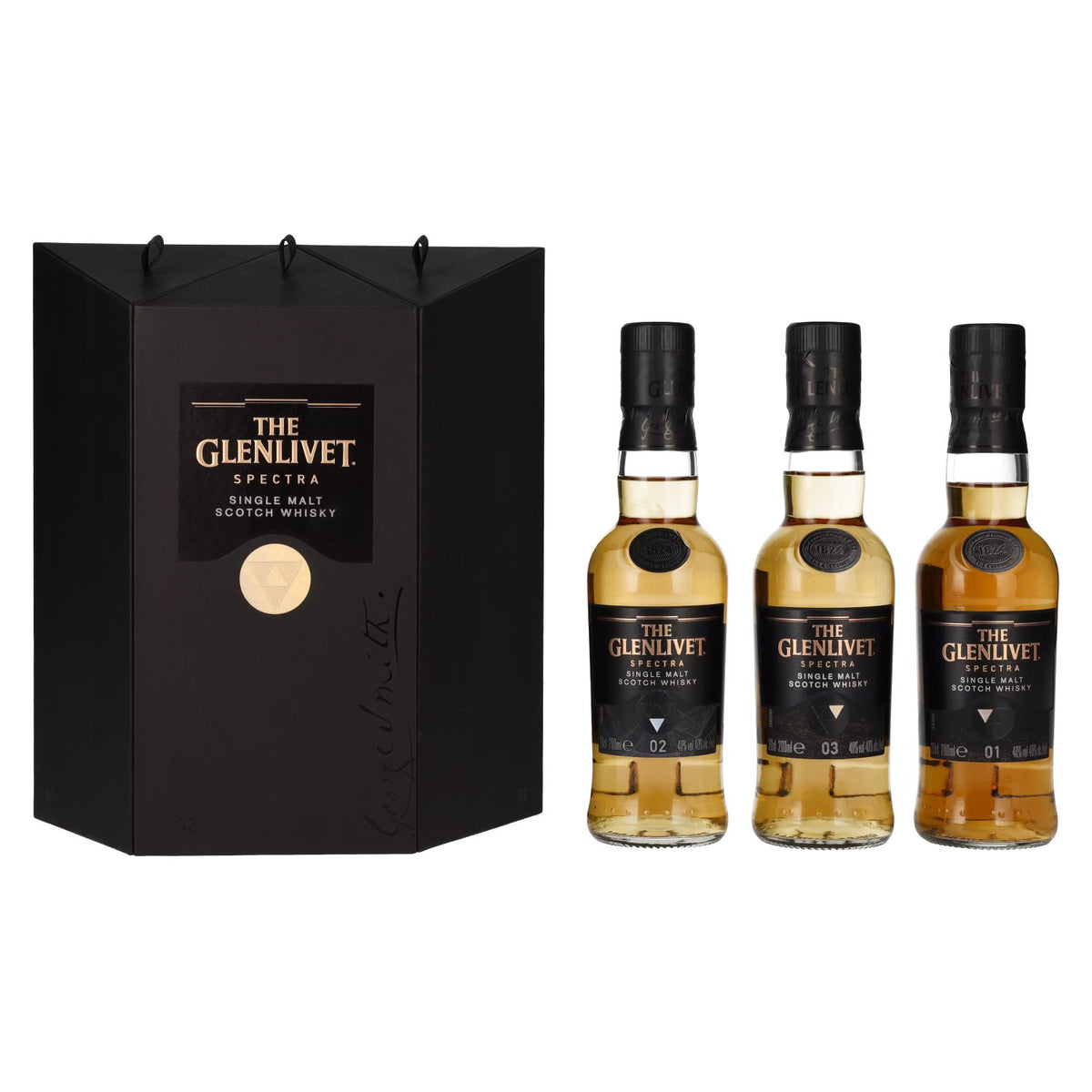 The Glenlivet SPECTRA Single Malt Scotch Whisky 40% Vol. 3x0.2l in gift box