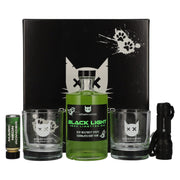 BÖSER KATER Black Light Neon Lime Gin 40% Vol. 0.5l in gift box with UV flashlight & glasses