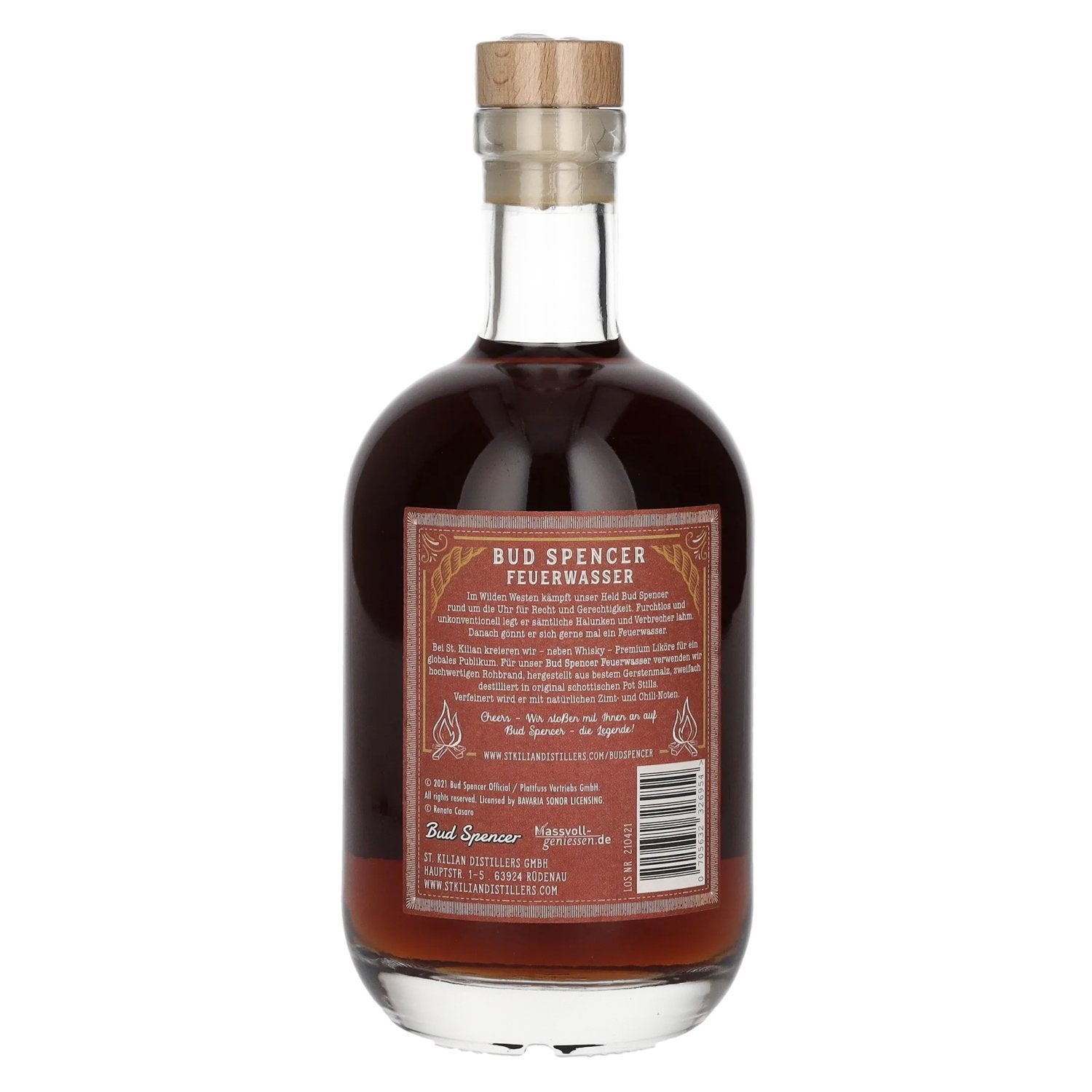 Bud Spencer The Legend FIERY WATER Chili-Cinnamon Liqueur 33% Vol. 0.7l