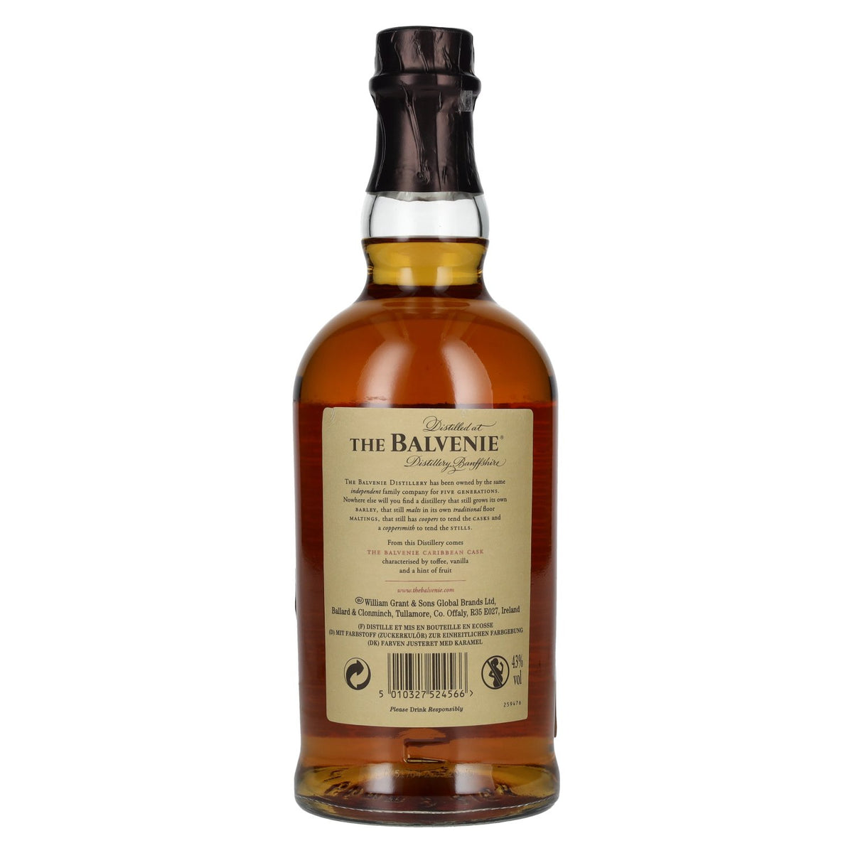 The Balvenie 14 Years Old Caribbean Cask Finish 43% Vol. 0.7l in gift box with 2 glasses