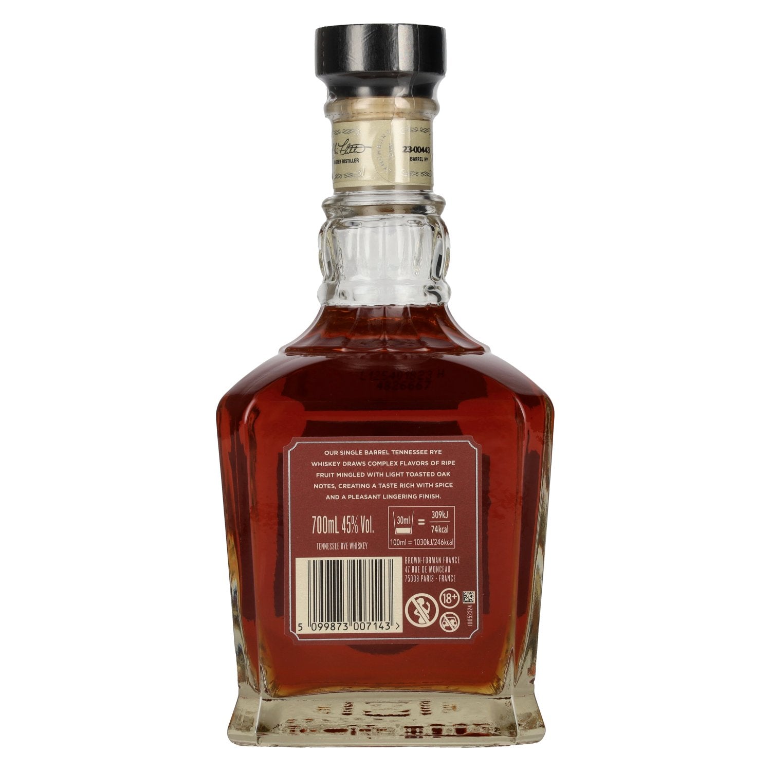Jack Daniel's Tennessee SINGLE BARREL RYE Whiskey 45% Vol. 0,7l