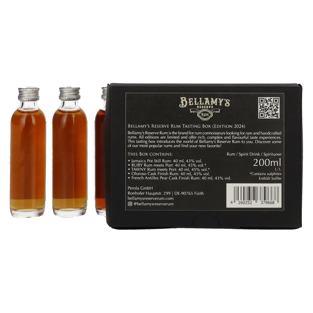 Bellamy's Reserve Rum Tasting Box Selected by Perola 2024 43.8% Vol. 5x0.04l in Gift Box