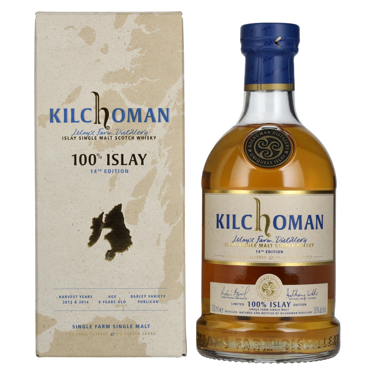 Kilchoman 100% Islay The 14th Edition Single Malt Scotch Whisky 2024 50% Vol. 0.7l in gift box