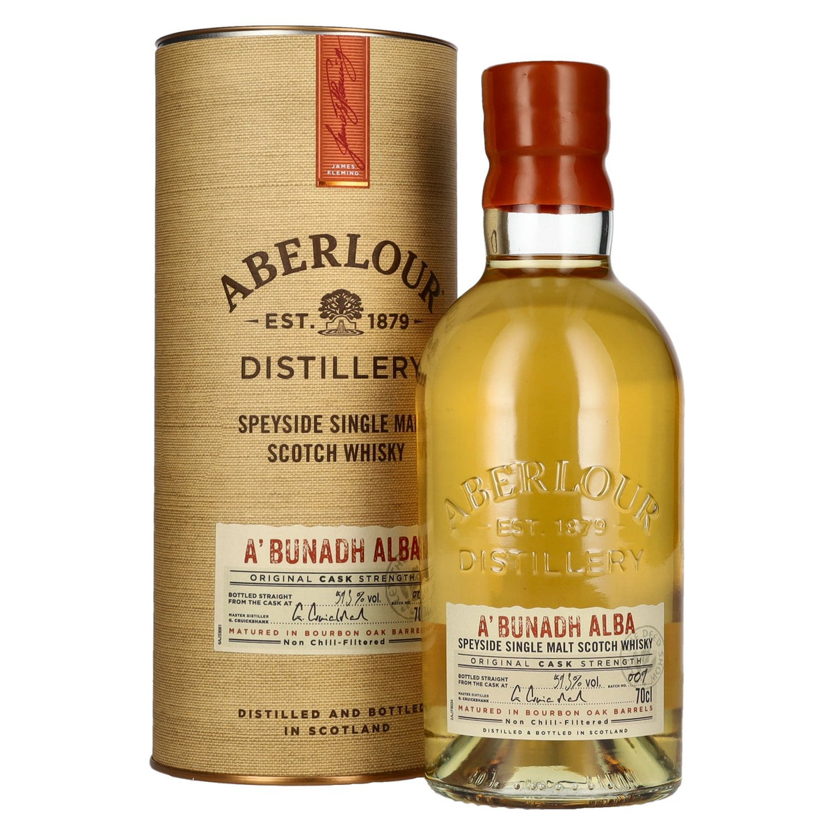 Aberlour A'BUNADH ALBA Original Cask Strength Batch No. 009 59.3% vol. 0.7l in a gift box