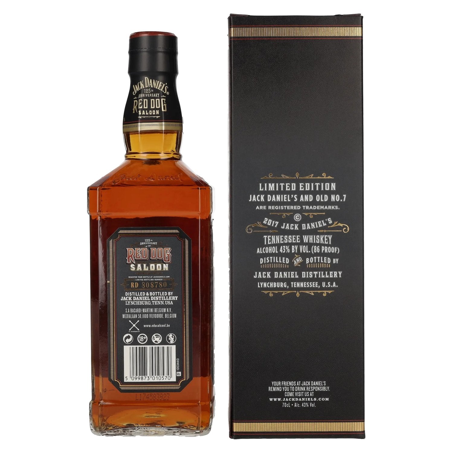 Jack Daniel's RED DOG SALOON Tennessee Whiskey 43% Vol. 0.7l in gift box
