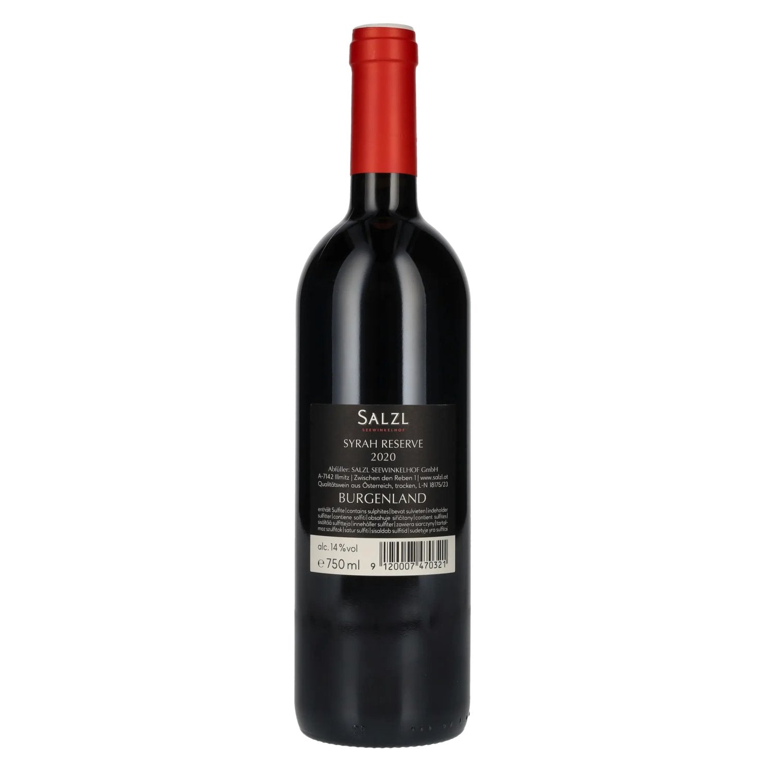 Salzl Syrah Reserve 2020 14% Vol. 0.75L
