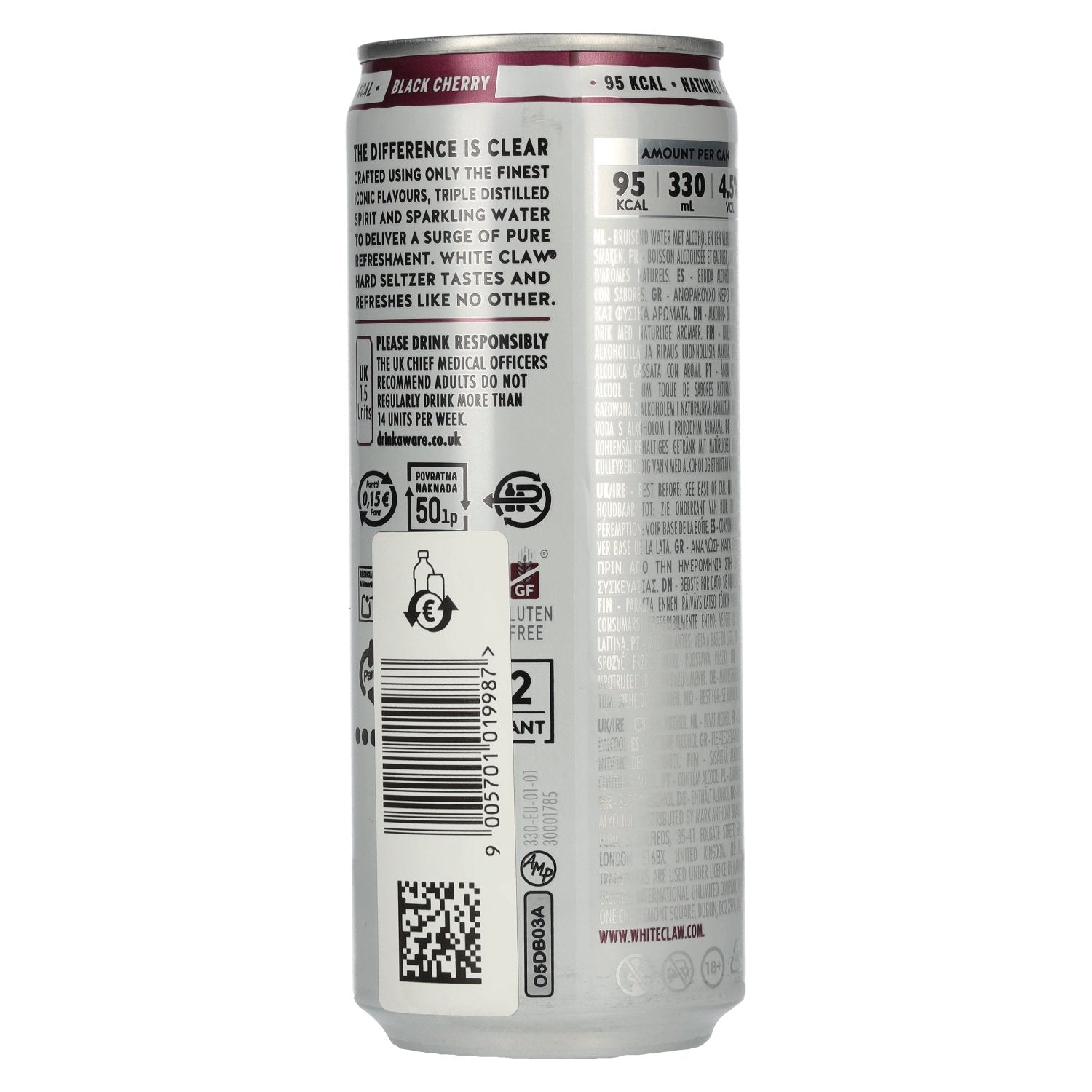 White Claw Hard Seltzer Black Cherry 4,5% Vol. 0,33l Dose Pfand