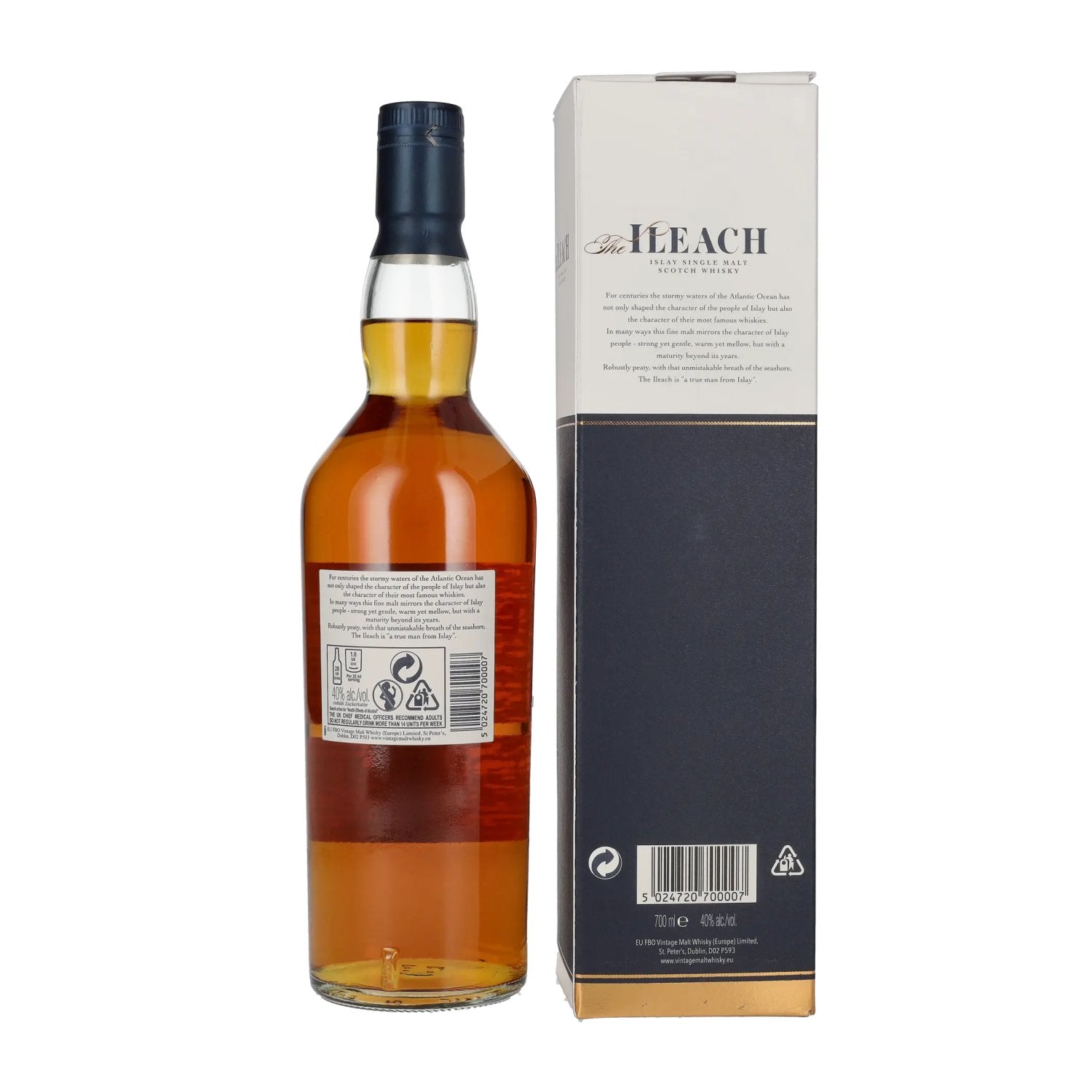 Ileach PEATED ISLAY MALT Islay Single Malt 40% Vol. 0.7L in gift box