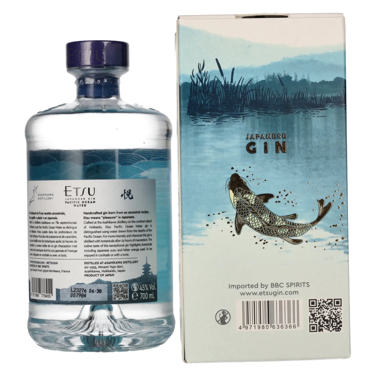 Etsu Japanese Gin PACIFIC OCEAN WATER 45% Vol. 0.7L in gift box