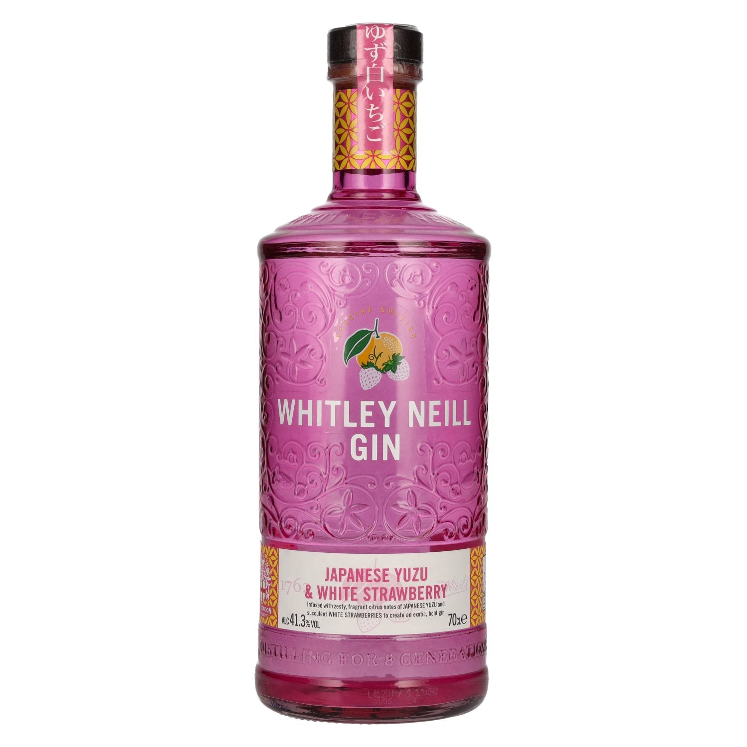 Whitley Neill JAPANESE YUZU & WHITE STRAWBERRY GIN 41.3% Vol. 0.7l