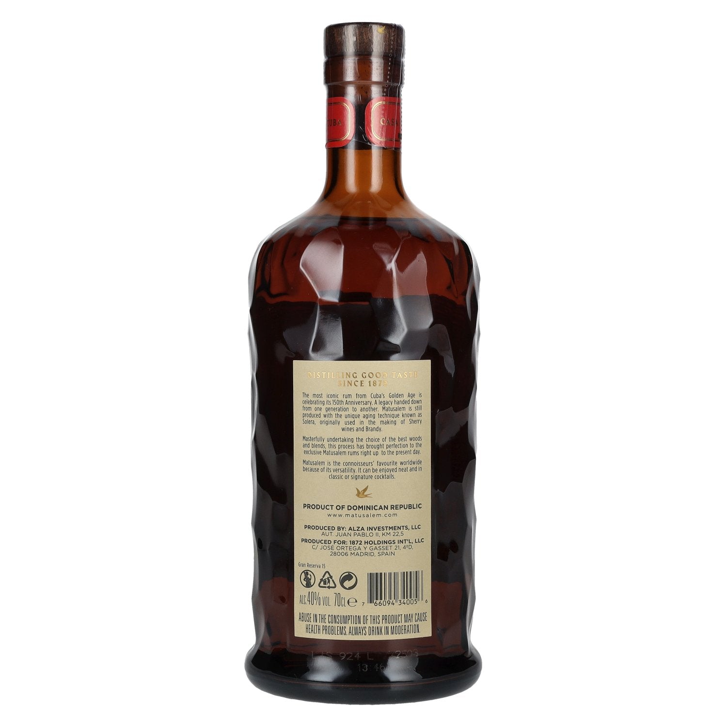 Ron Matusalem 15 Solera Gran Reserva Rum 40% Vol. 0,7l