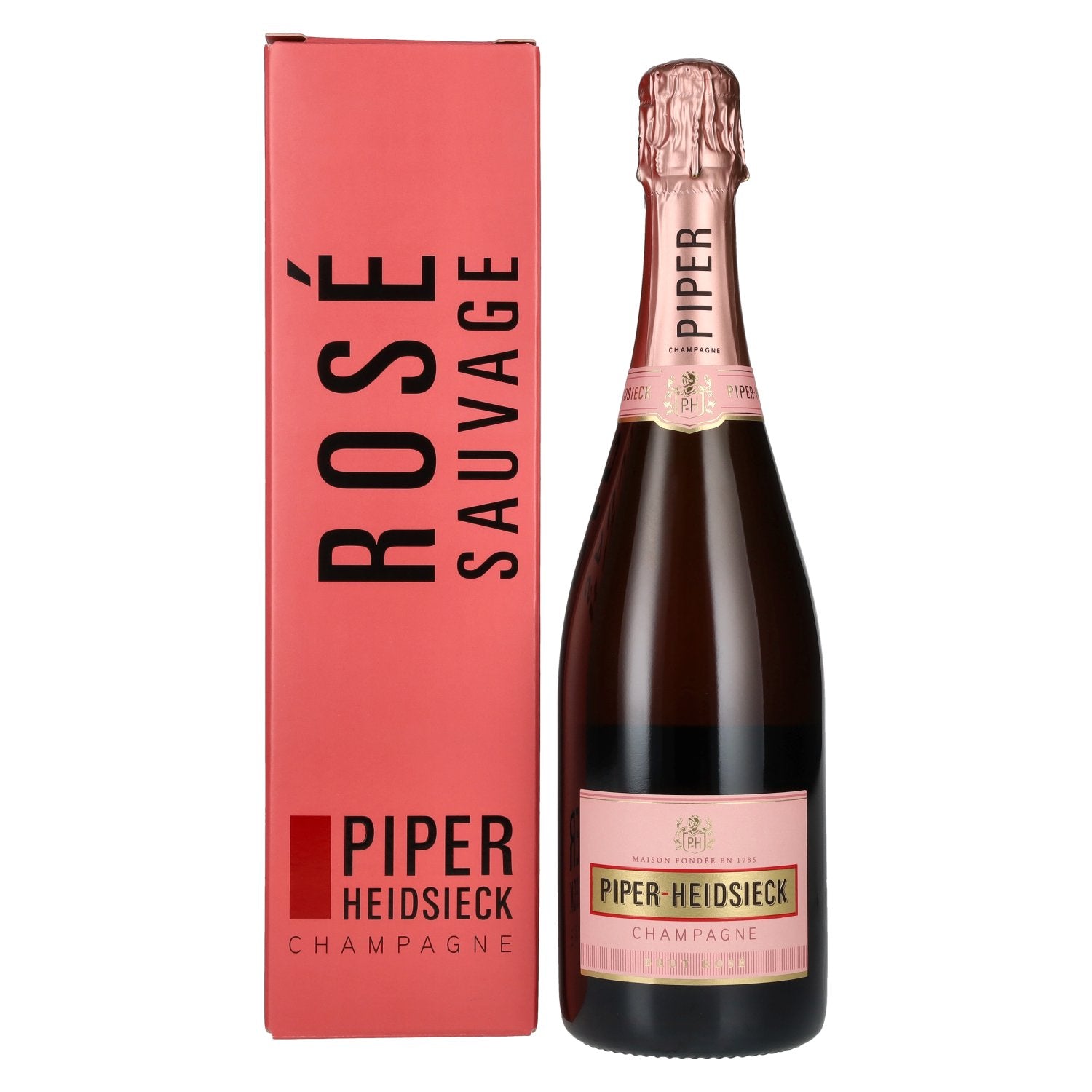 Piper-Heidsieck Champagne ROSÉ SAUVAGE Brut 12% Vol. 0,75l in Geschenkbox