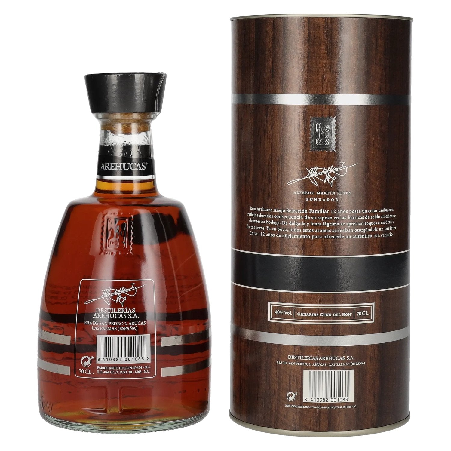 Ron Arehucas 12 Años Añejo Selección Familiar 40% Vol. 0,7l in Geschenkbox