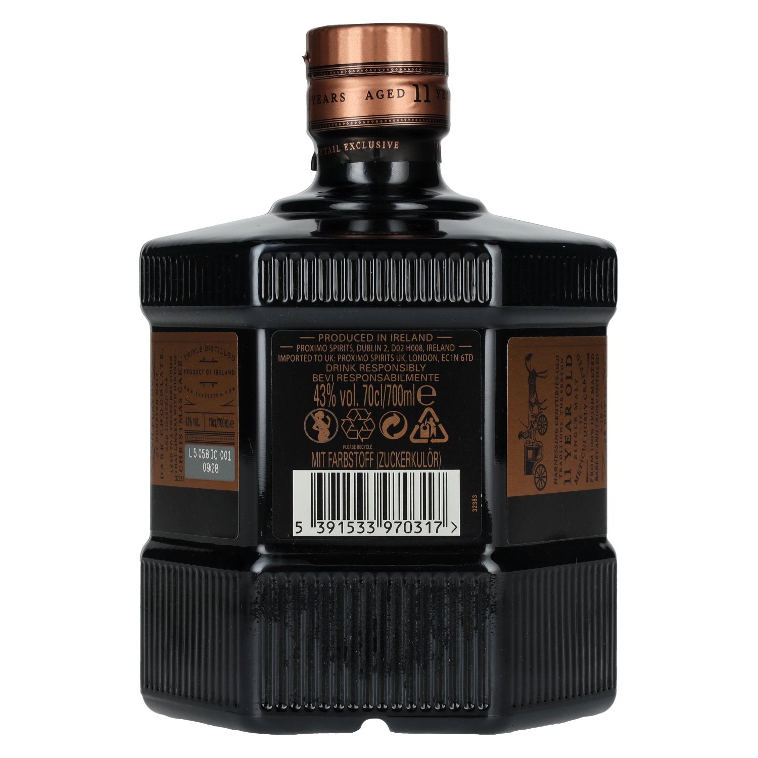 The Sexton 11 Years Old Single Malt Irish Whiskey 43% Vol. 0.7l