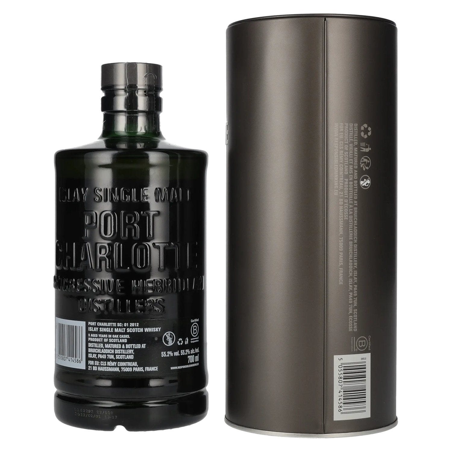 Port Charlotte SC:01 Heavily Peated Islay Single Malt 2012 55.2% Vol. 0.7L in Tin Box