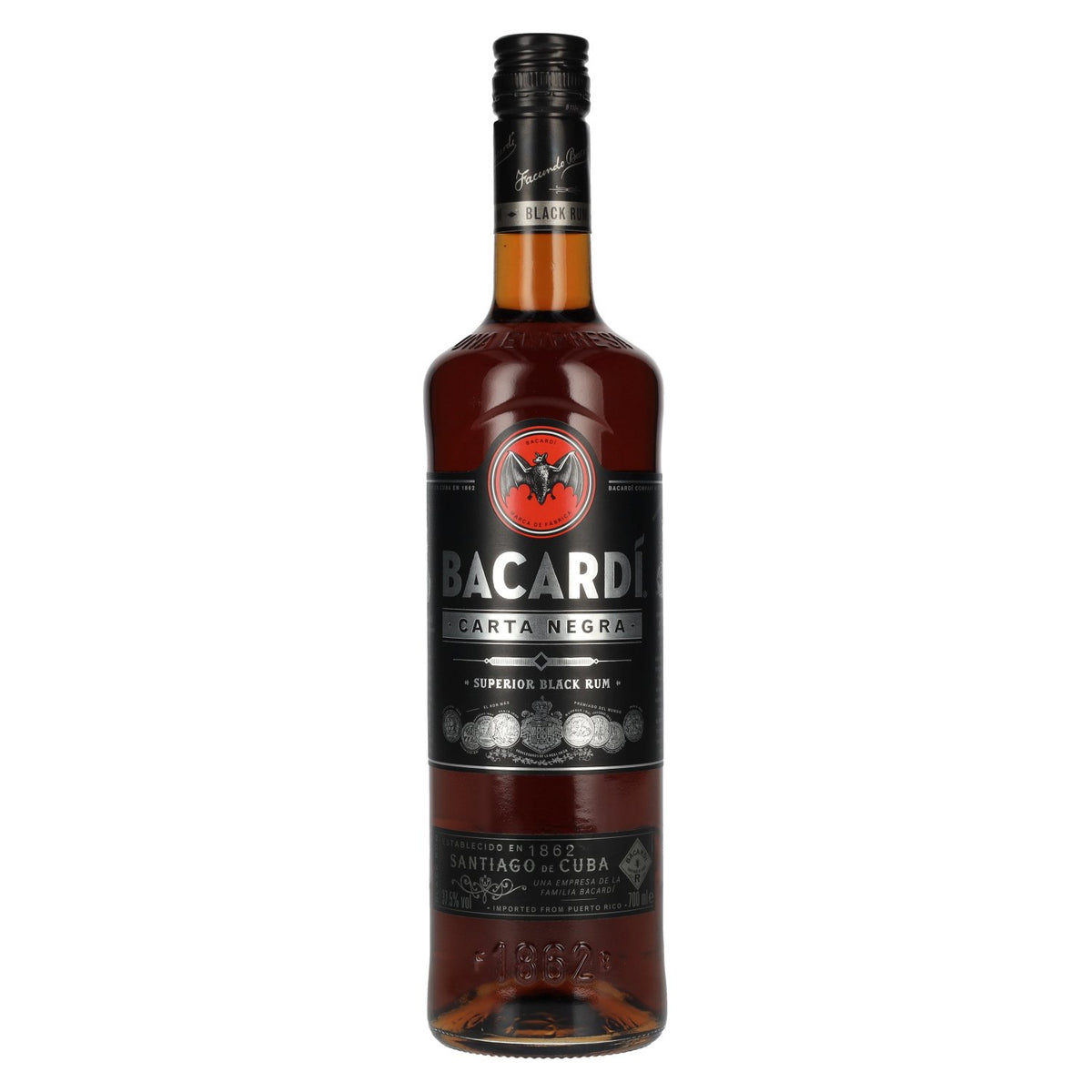 Bacardi Carta Negra Superior Black Rum 37,5% Vol. 0,7l