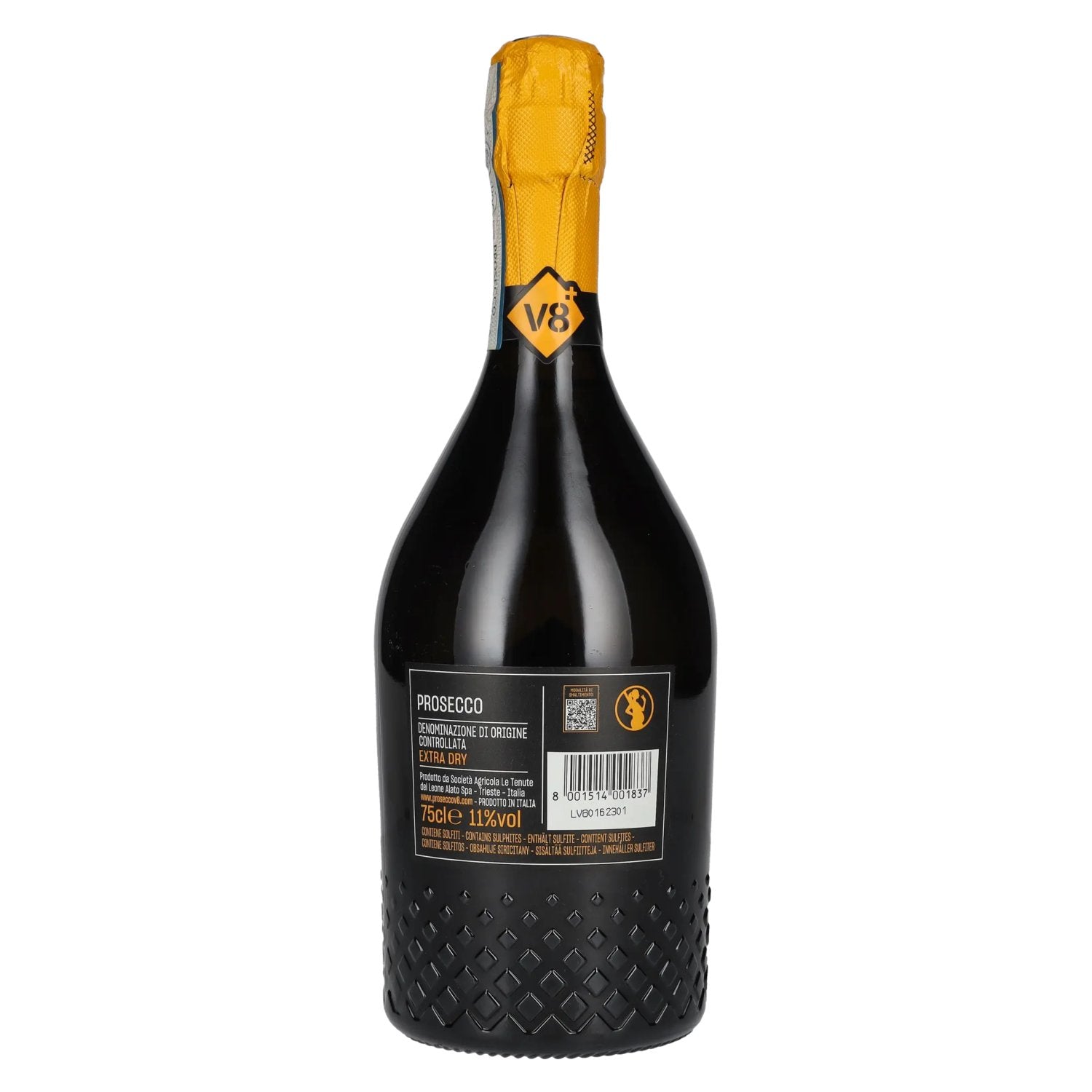 V8+ SANDRO Prosecco Extra Dry DOC 11% Vol. 0.75l