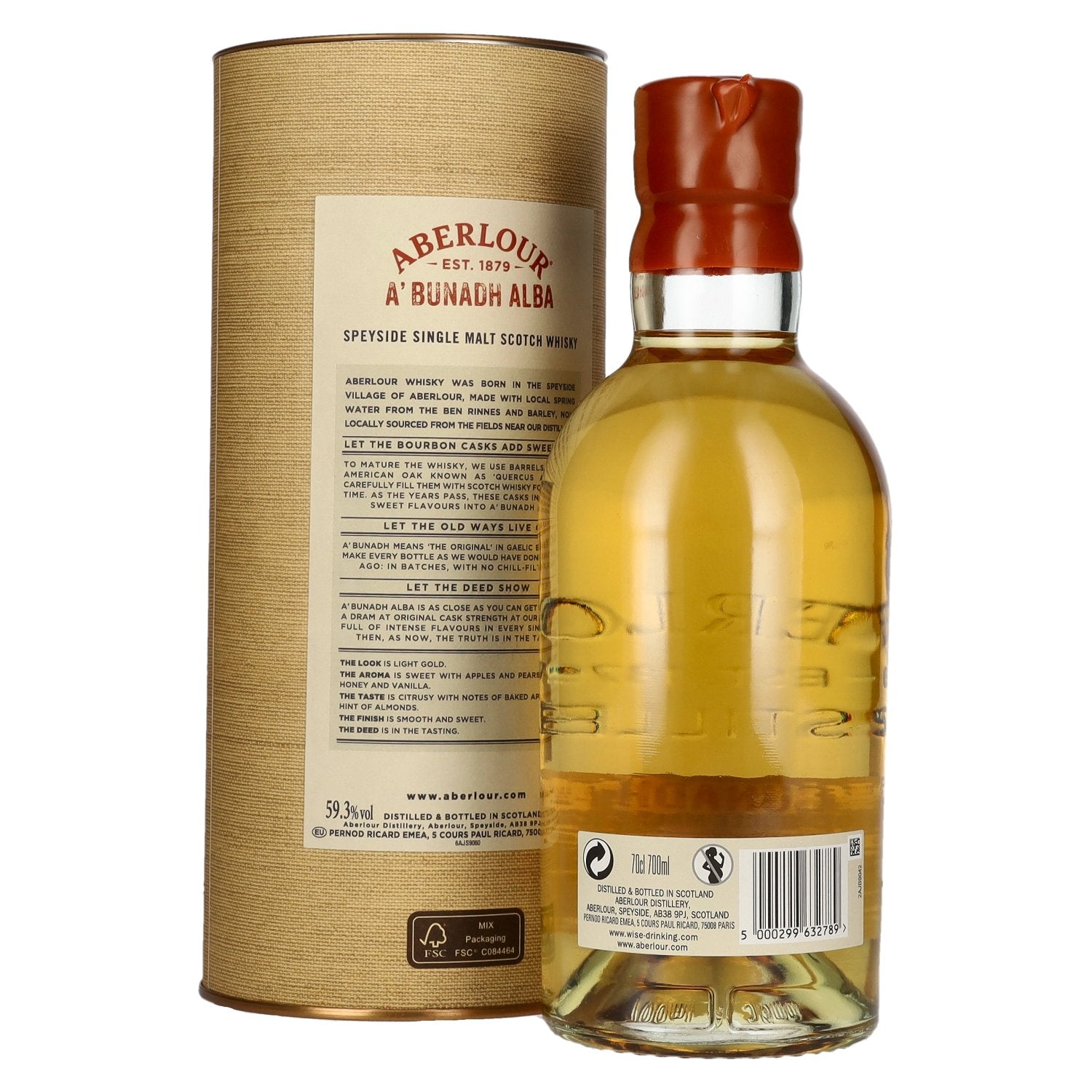 Aberlour A'BUNADH ALBA Original Cask Strength Batch No. 009 59.3% Vol. 0.7l in gift box