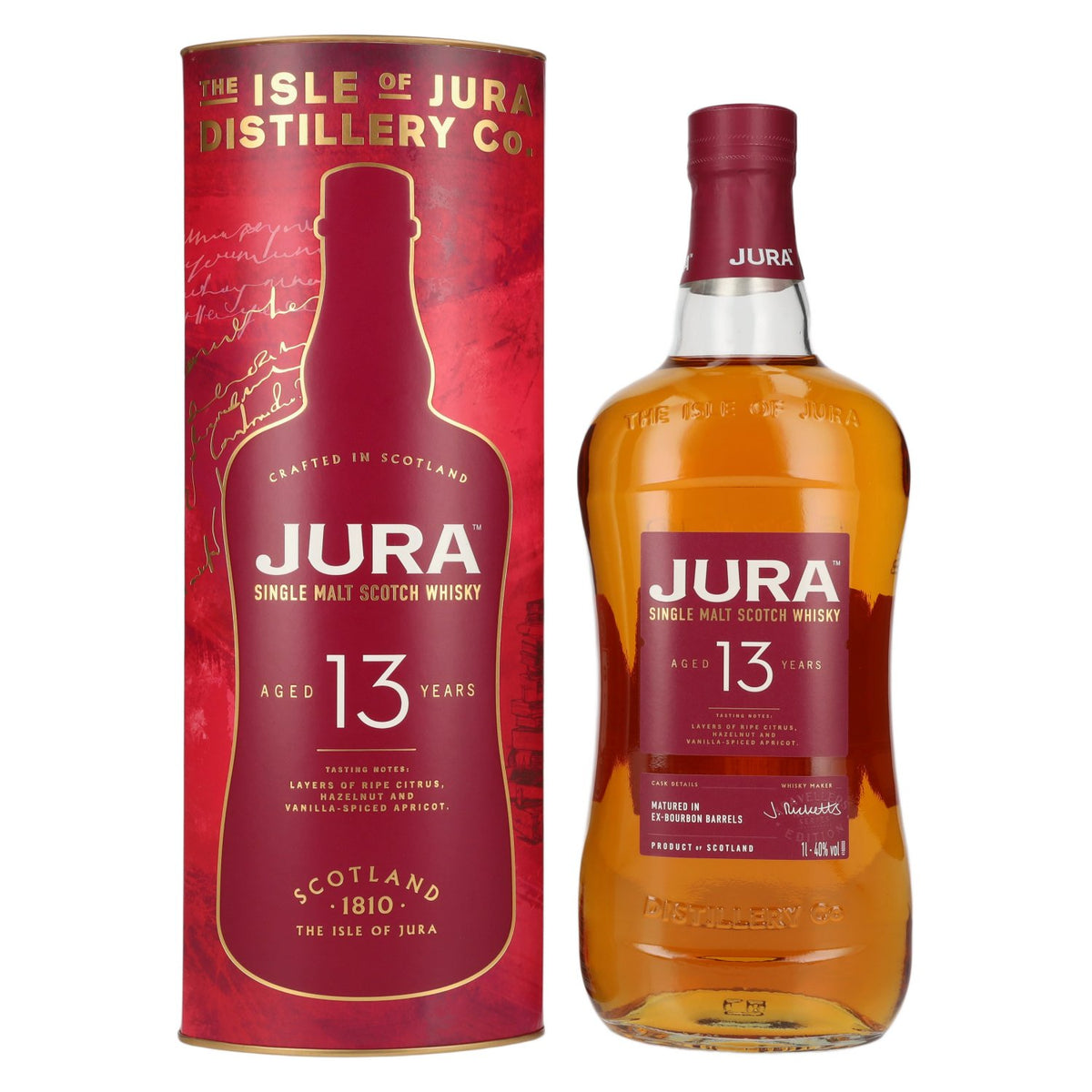 Jura 13 Years Old Single Malt Scotch Whisky 40% Vol. 1l in Geschenkbox