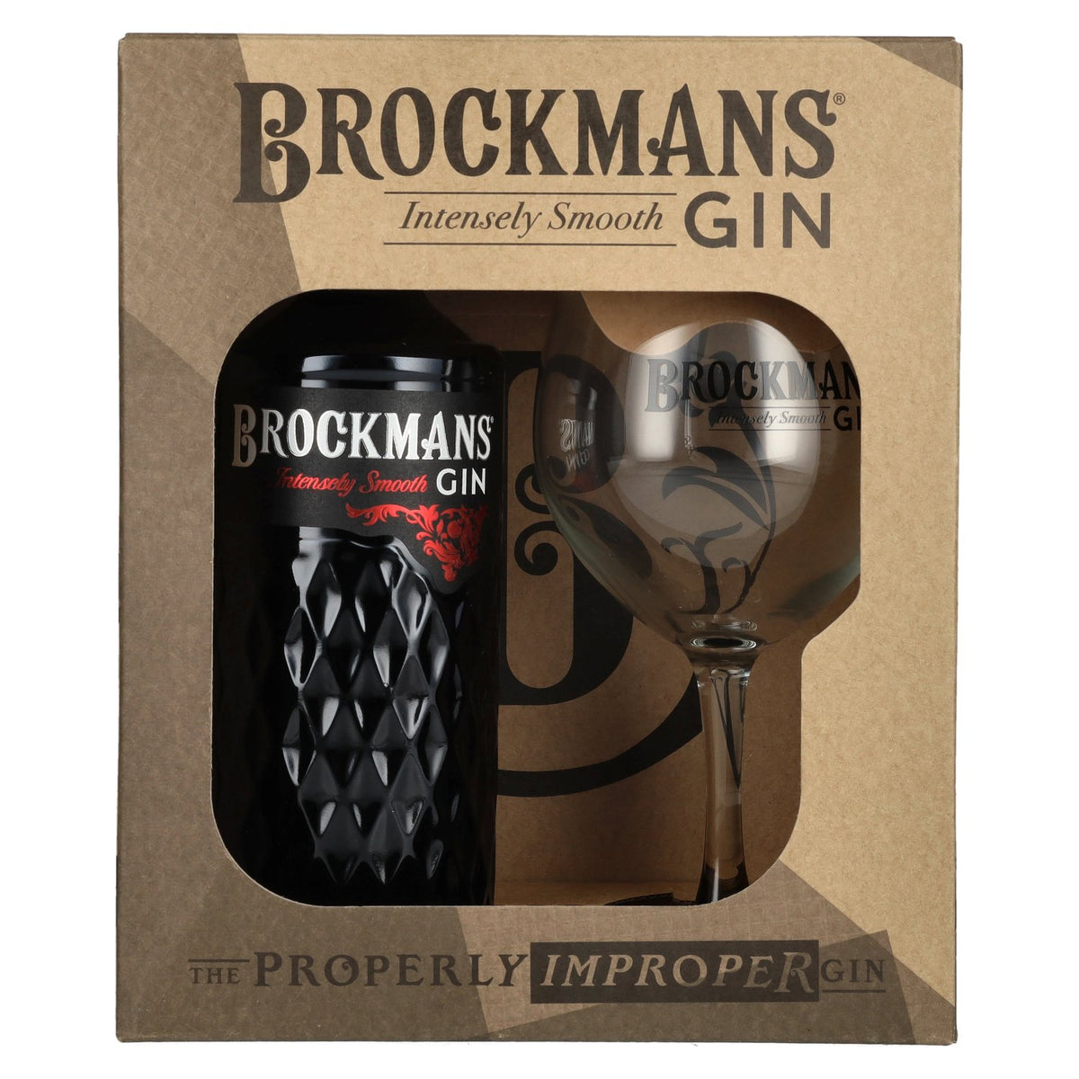 Brockmans Intensely Smooth PREMIUM GIN 40% Vol. 0,7l in Geschenkbox mit Glas