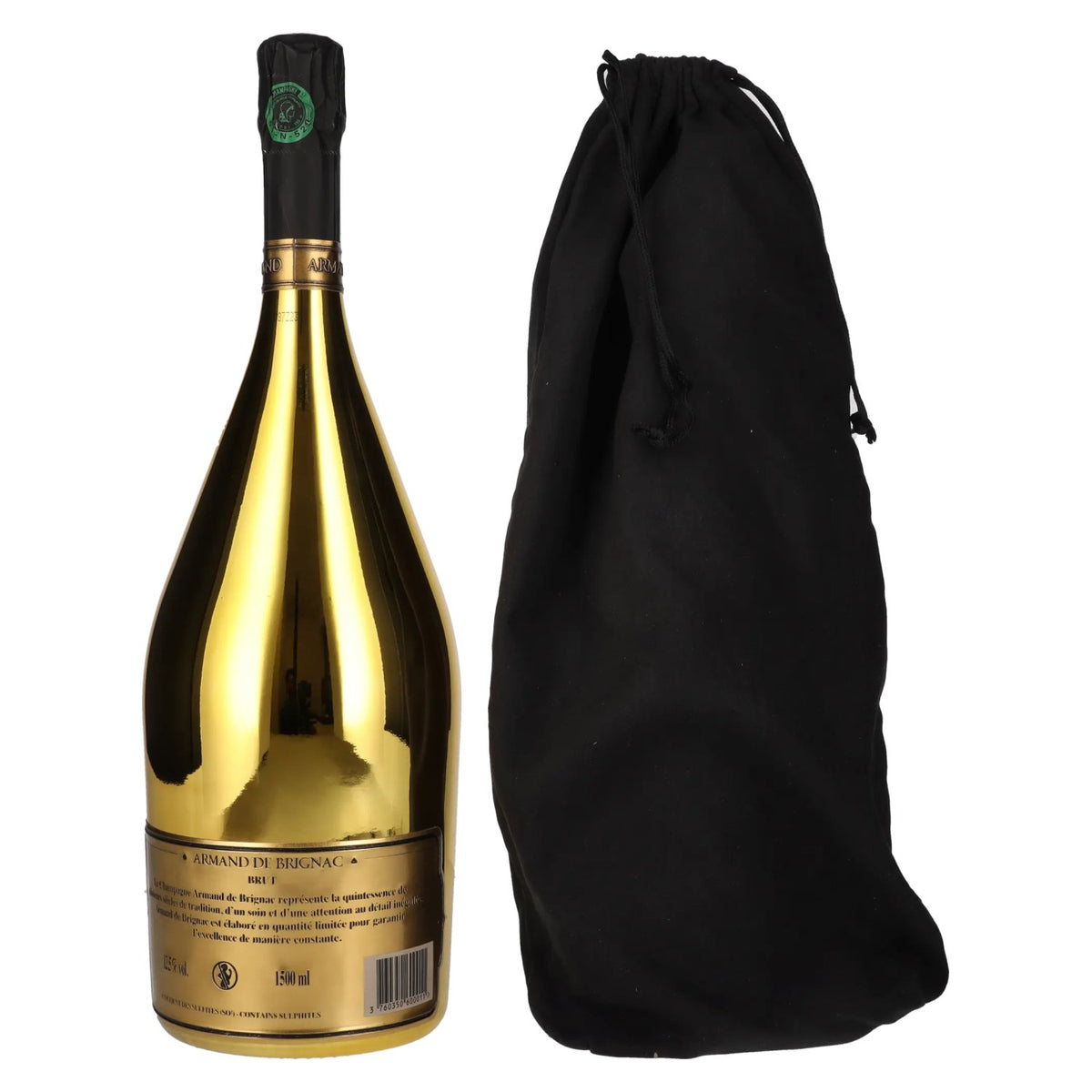 Armand de Brignac Champagne Brut Gold 12,5% Vol. 1,5l in Velvet Bag