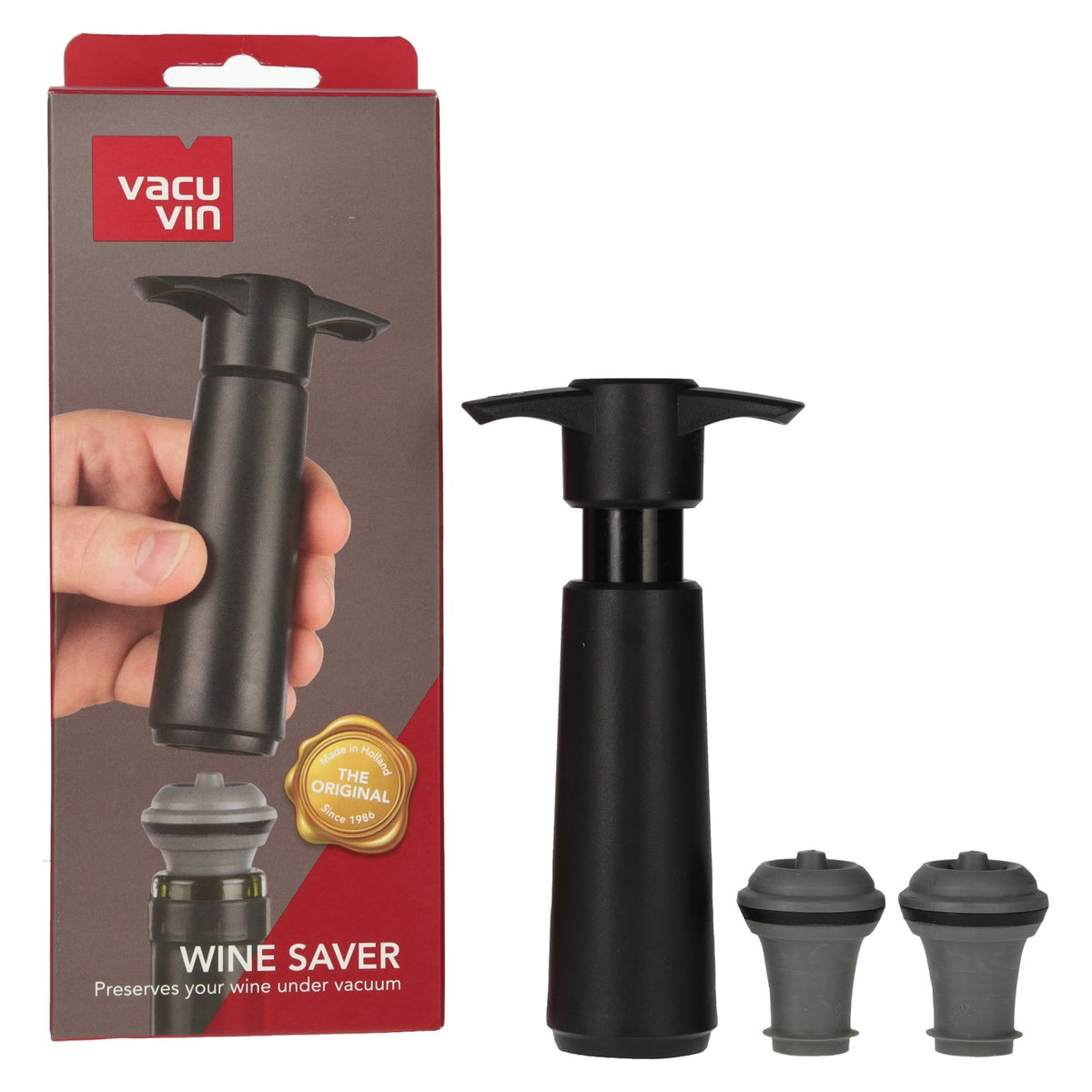 Vacu Vin Vacuum Pump with Wine Stoppers