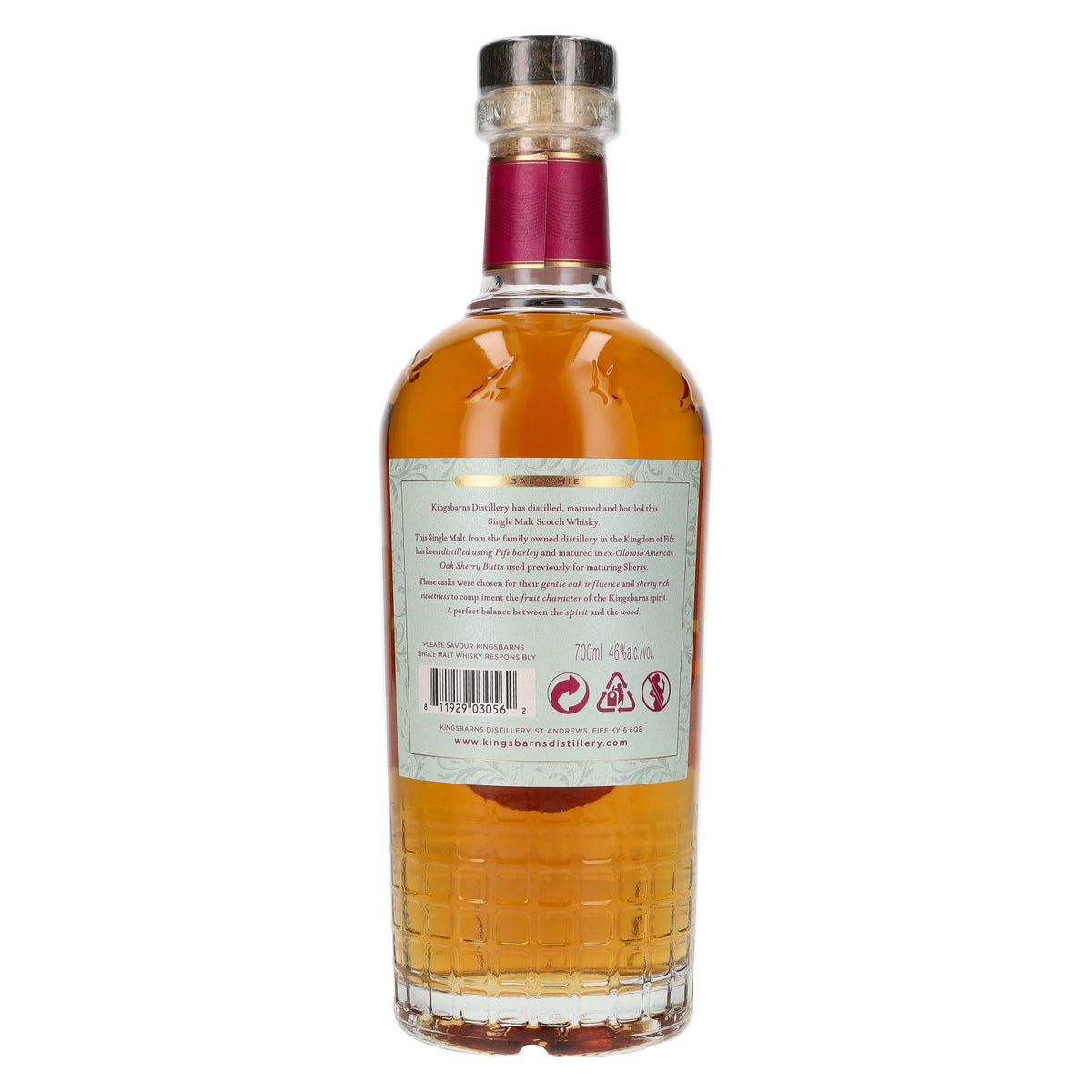 Kingsbarns BALCOMIE Lowland Single Malt Scotch Whisky 46% ABV 0.7l
