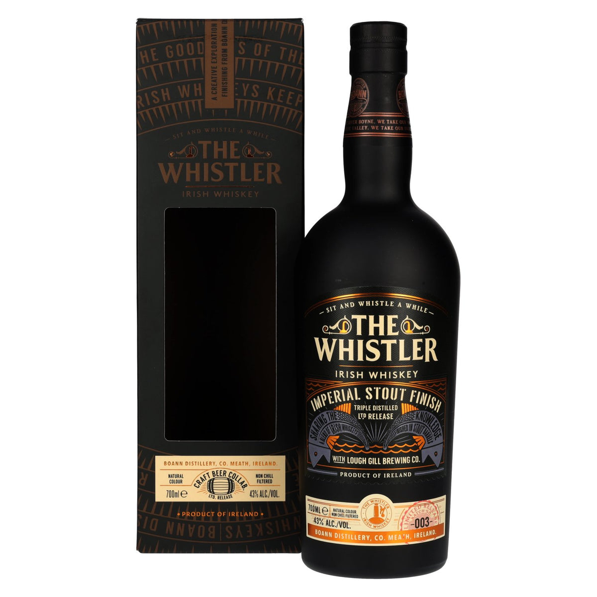 The Whistler Irish Whiskey IMPERIAL STOUT FINISH 43% Vol. 0.7l in Gift Box