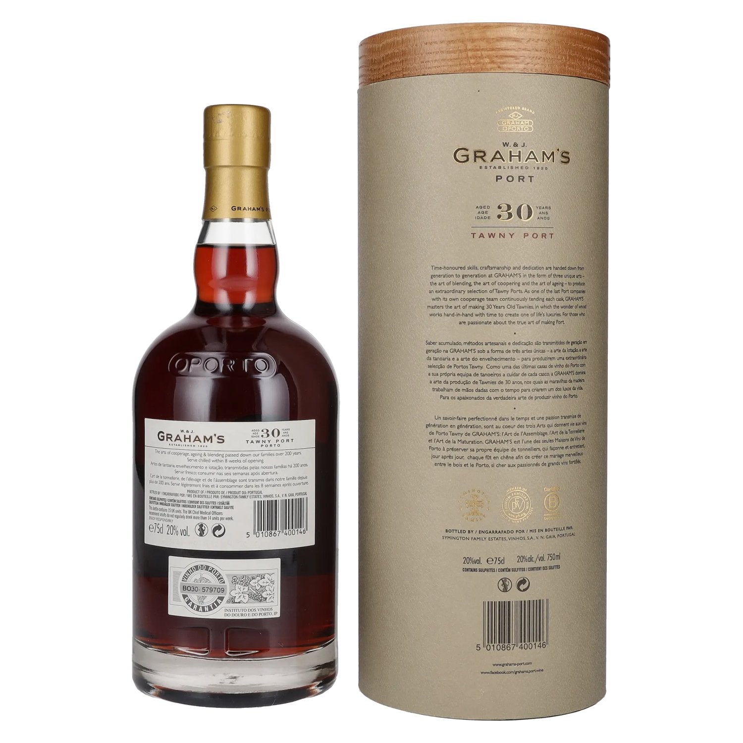 W. & J. Graham's Tawny Port 30 Years Old 20% Vol. 0.75l in gift box