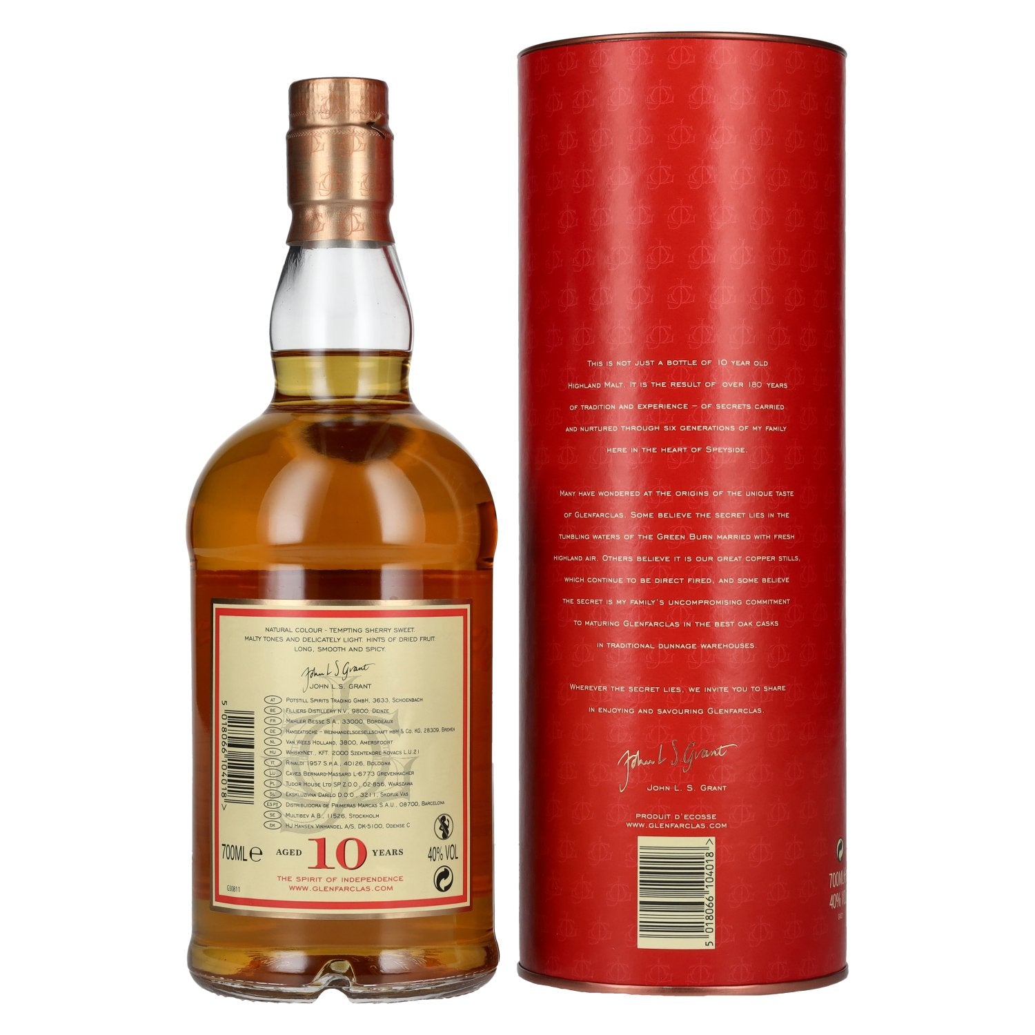 Glenfarclas 10 Years Old Highland Single Malt Scotch Whisky 40% Vol. 0.7l in gift box