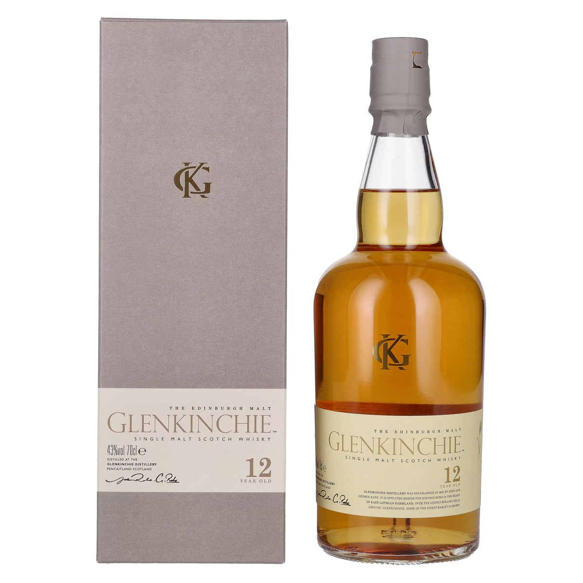 Glenkinchie 12 Years Old Single Malt Scotch Whisky 43% Vol. 0.7l in Gift Box