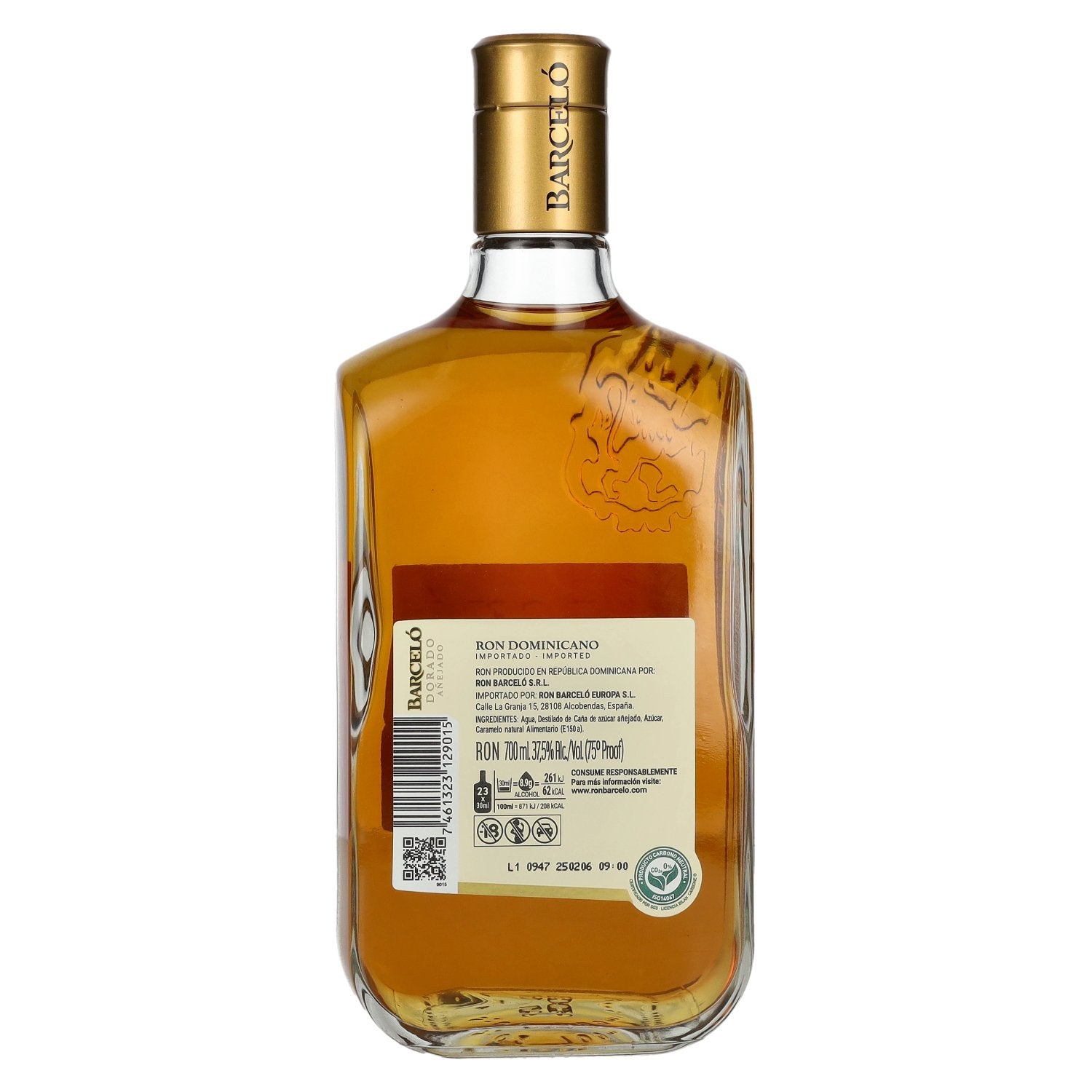 Ron Barceló DORADO Añejado Ron Dominicano 37,5% Vol. 0,7l