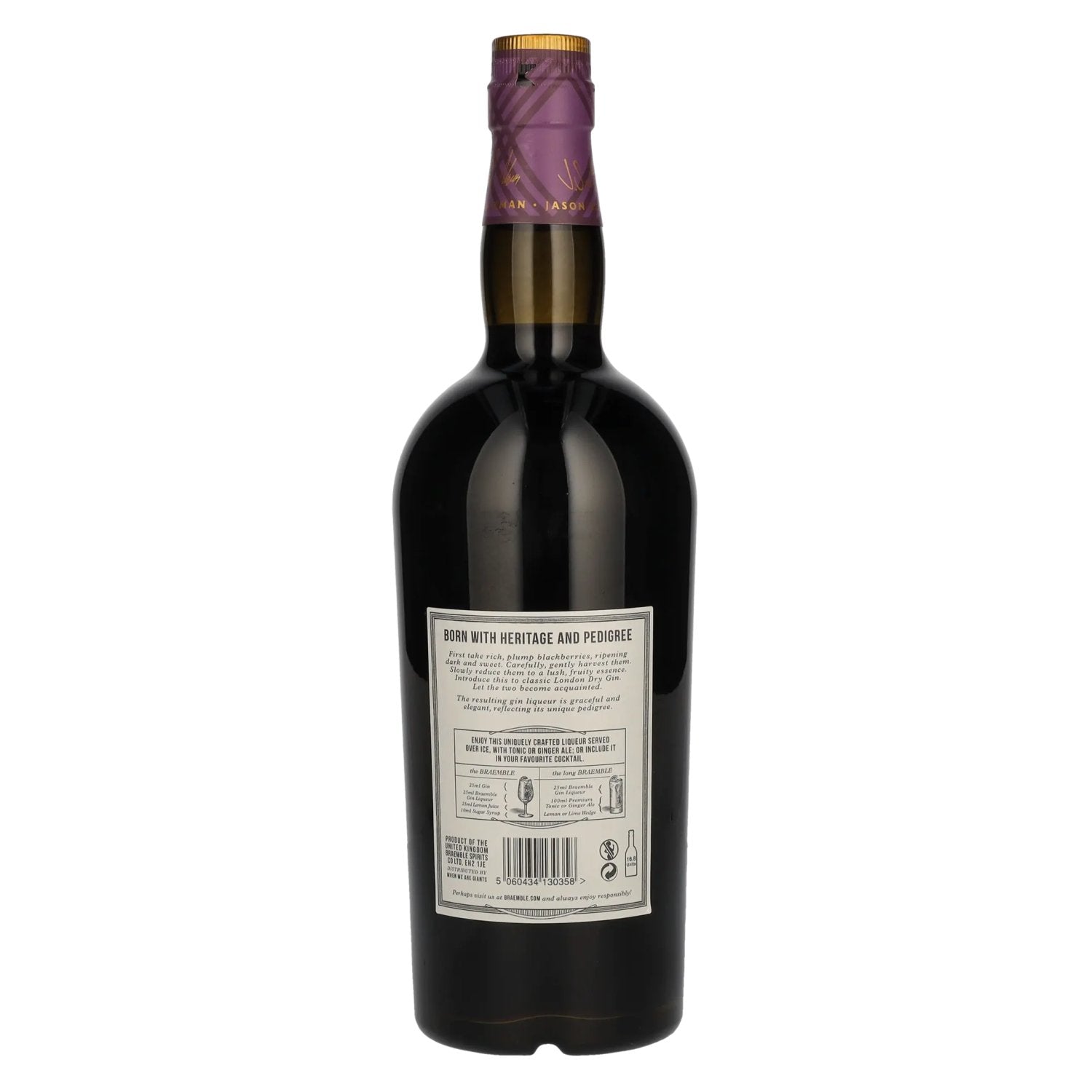 The BRAEMBLE Gin Liqueur Classic Blackberry 24% Vol. 0,7l