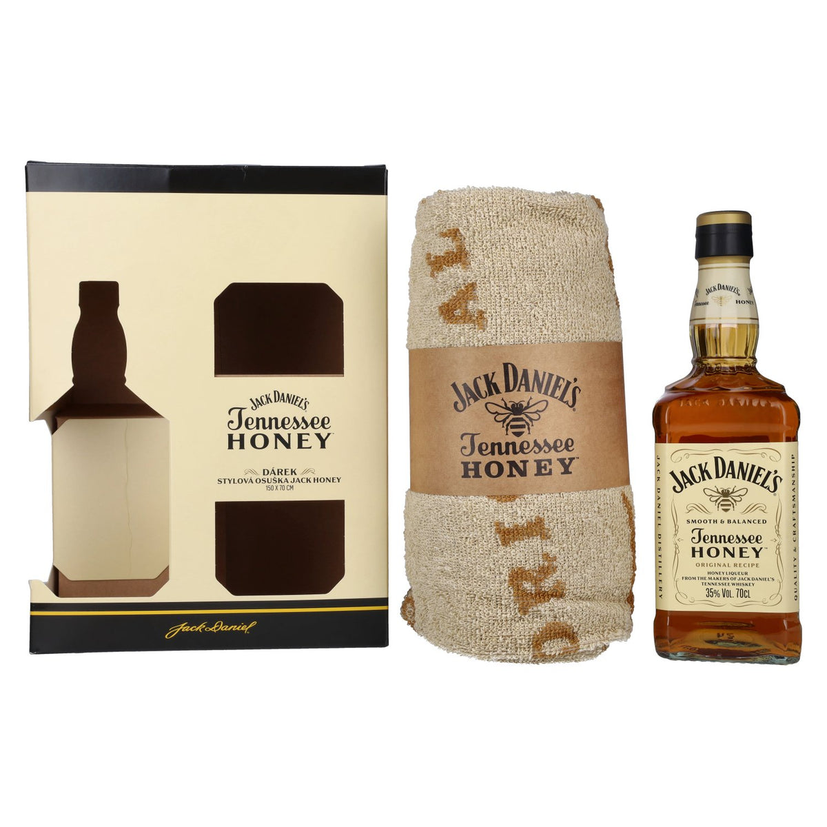 Jack Daniel's Tennessee HONEY 35% Vol. 0.7l in gift box with towel