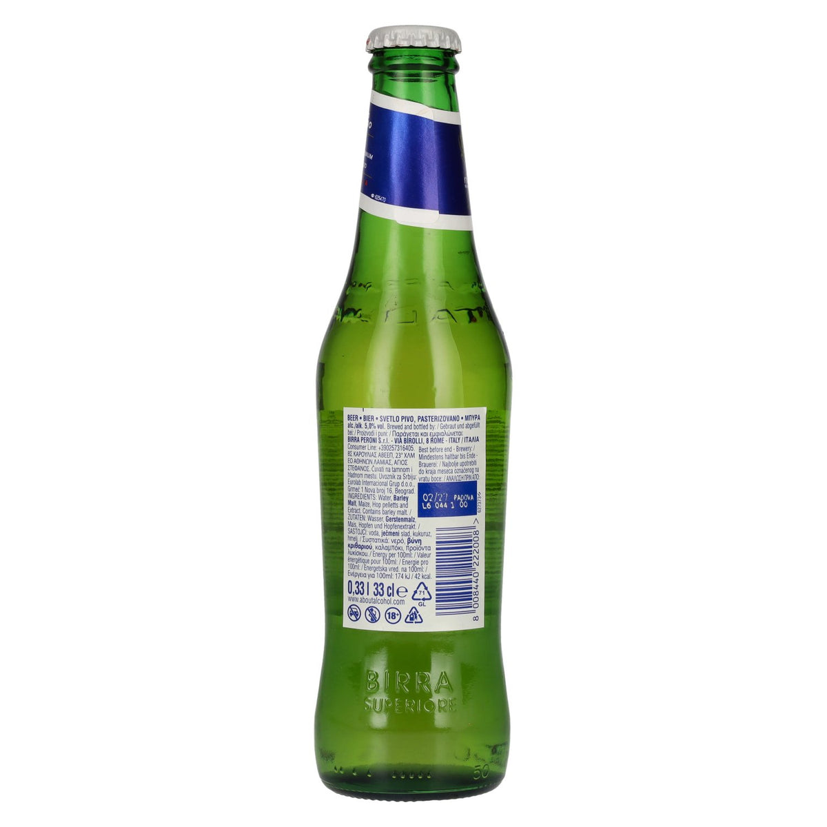 Peroni Nastro Azzurro 5% ABV 0.33 l