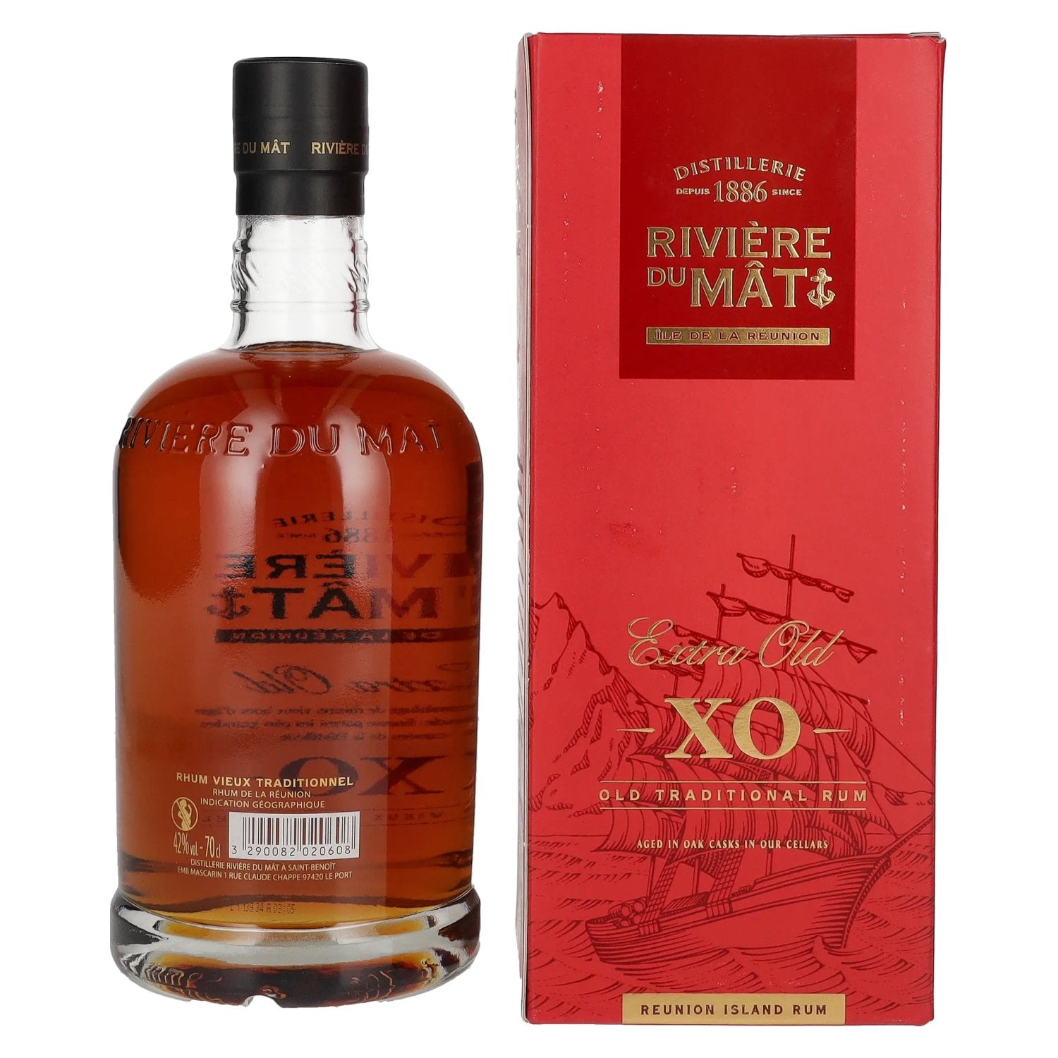 Rivière Du Mat Traditional Aged XO Rum 42% Vol. 0.7L in Gift Box