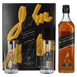 Johnnie Walker BLACK LABEL 12 Years Old Blended Scotch Whisky 40% Vol. 0.7l in Gift Box with 2 Highball Glasses