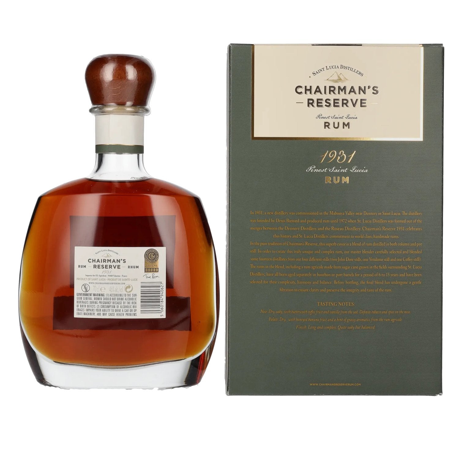Chairman's Reserve 1931 Finest St. Lucia Rum 46% Vol. 0.7l in Gift Box