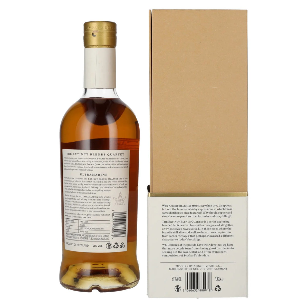 Compass Box ULTRAMARINE Extinct Blends Quartet Blended Scotch Whisky 51% Vol. 0.7l in Gift Box