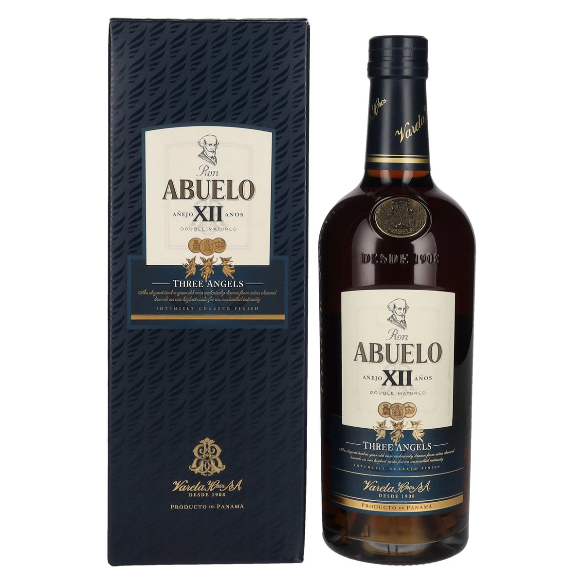 Ron Abuelo Añejo XII Años THREE ANGELS Double Matured 43% Vol. 0.7l in gift box