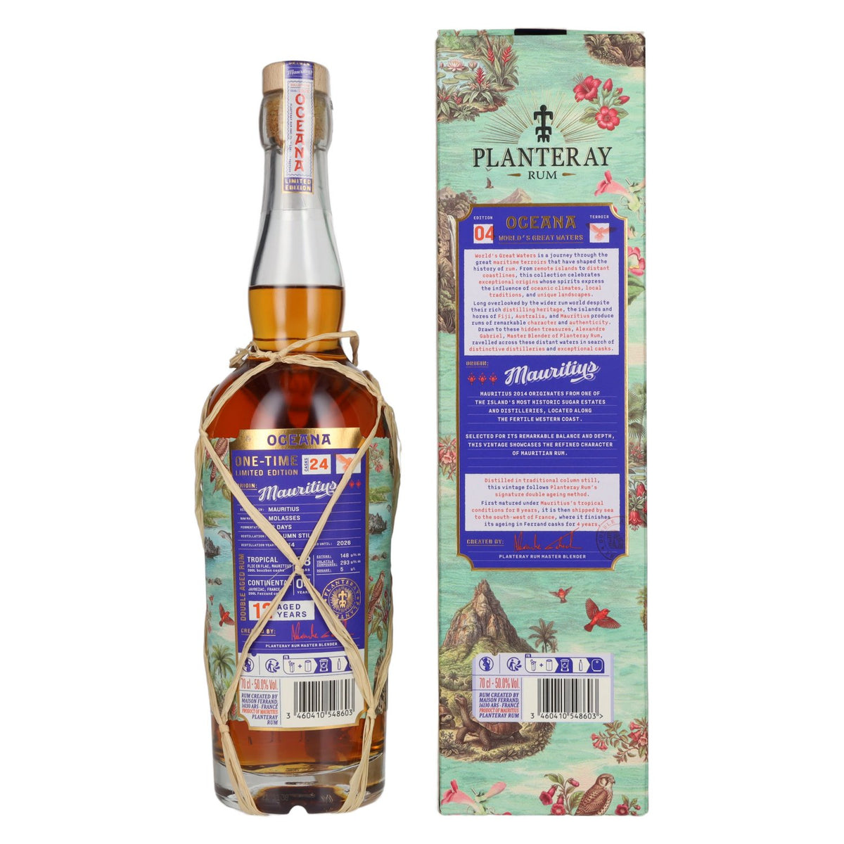 Planteray Rum MAURITIUS ONE-TIME Oceana Collection Limited Edition 2014 50% vol. 0.7 l in a gift box