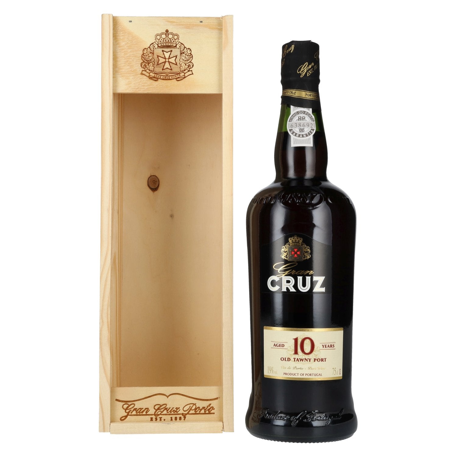 Gran Cruz 10 Years Old Tawny Port 19% Vol. 0,75l in Holzkiste