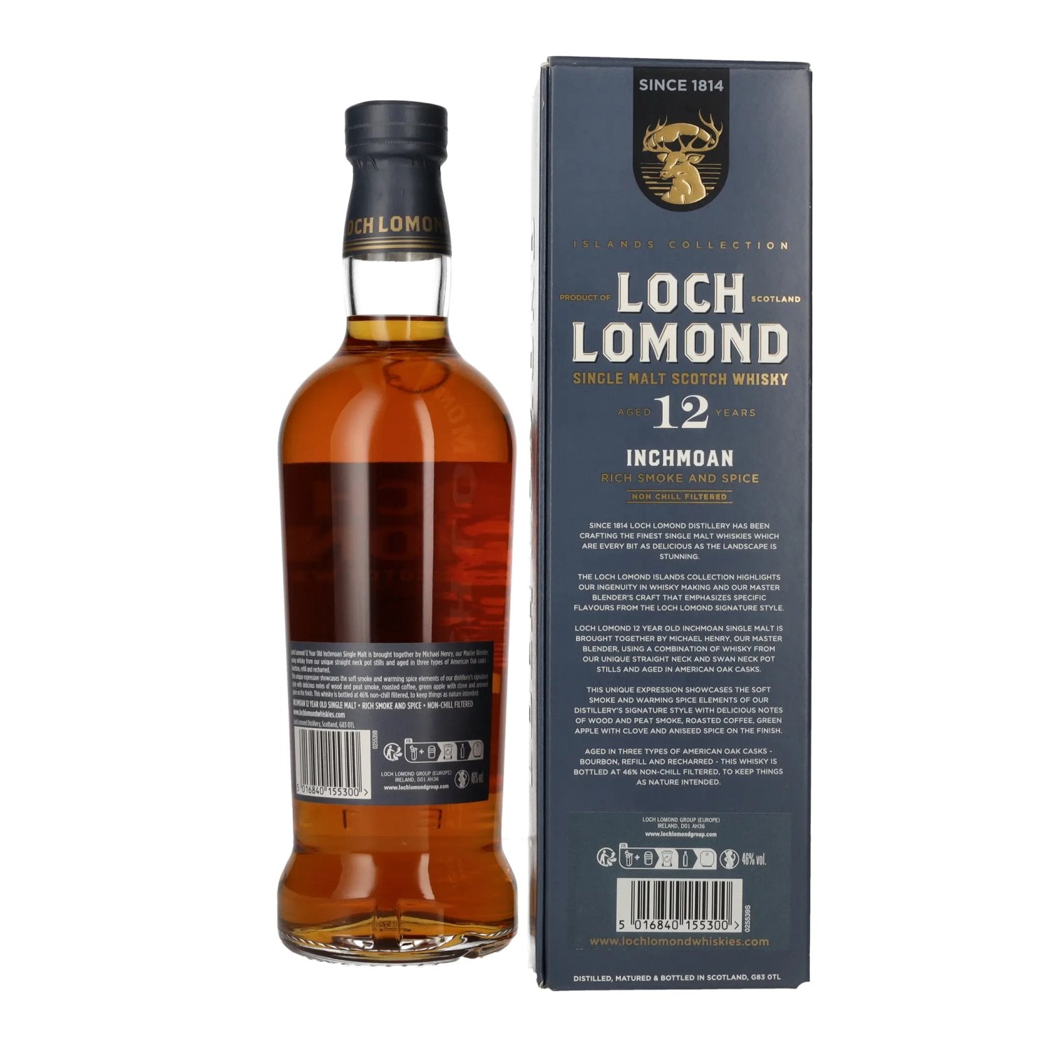 Loch Lomond Inchmoan 12 Years Old Single Malt Smoke & Spice 46% Vol. 0.7l in Gift Box