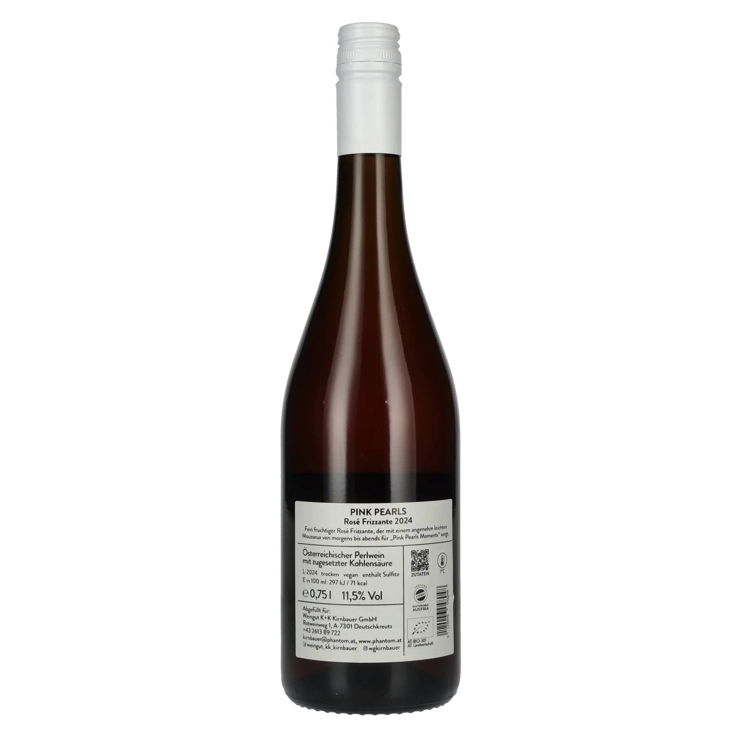 K+K Kirnbauer PINK PEARLS Rosé Frizzante 2024 11.5% Vol. 0.75l