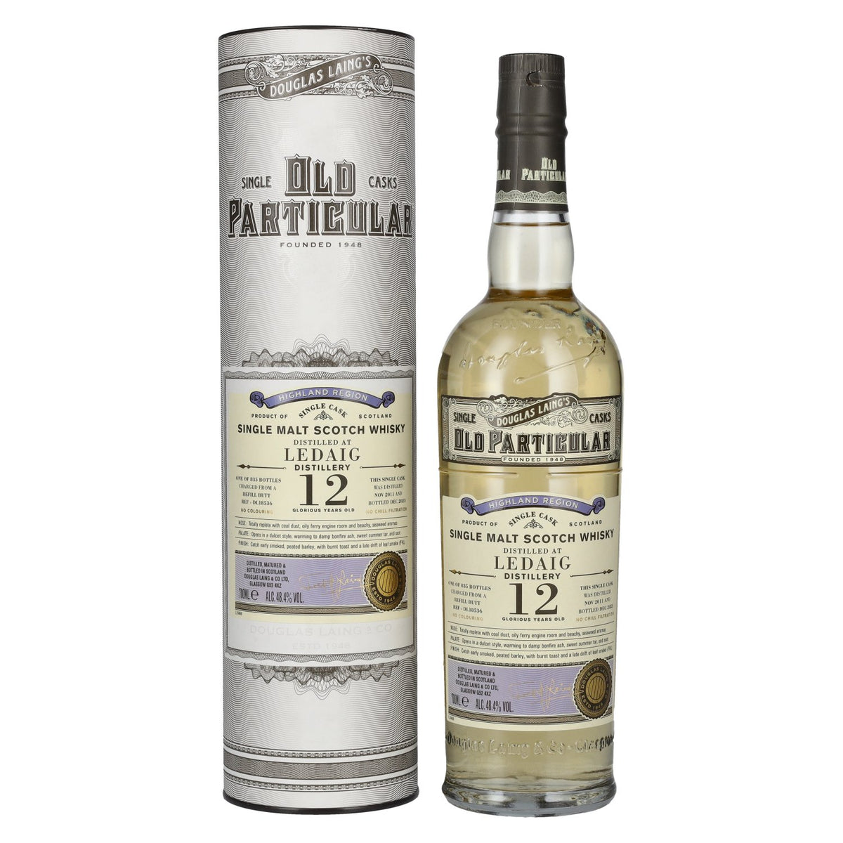 Douglas Laing OLD PARTICULAR Ledaig 12 Years Old Single Malt Whisky 2011 48.4% Vol. 0.7l in Gift Box