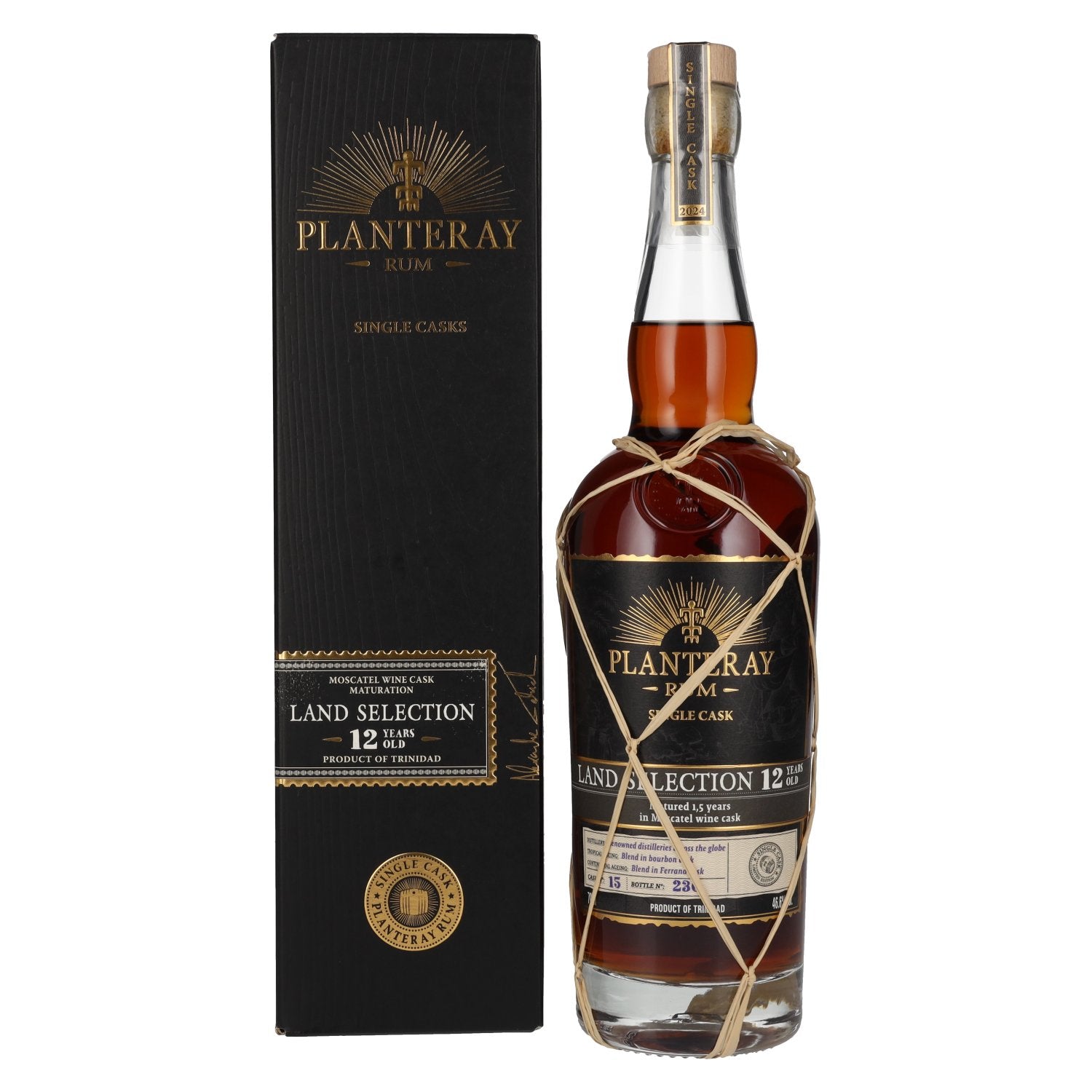 Plantation Rum LANDS SELECTION 12 Years Old Moscatel Cask Finish 46.6% Vol. 0.7l in gift box