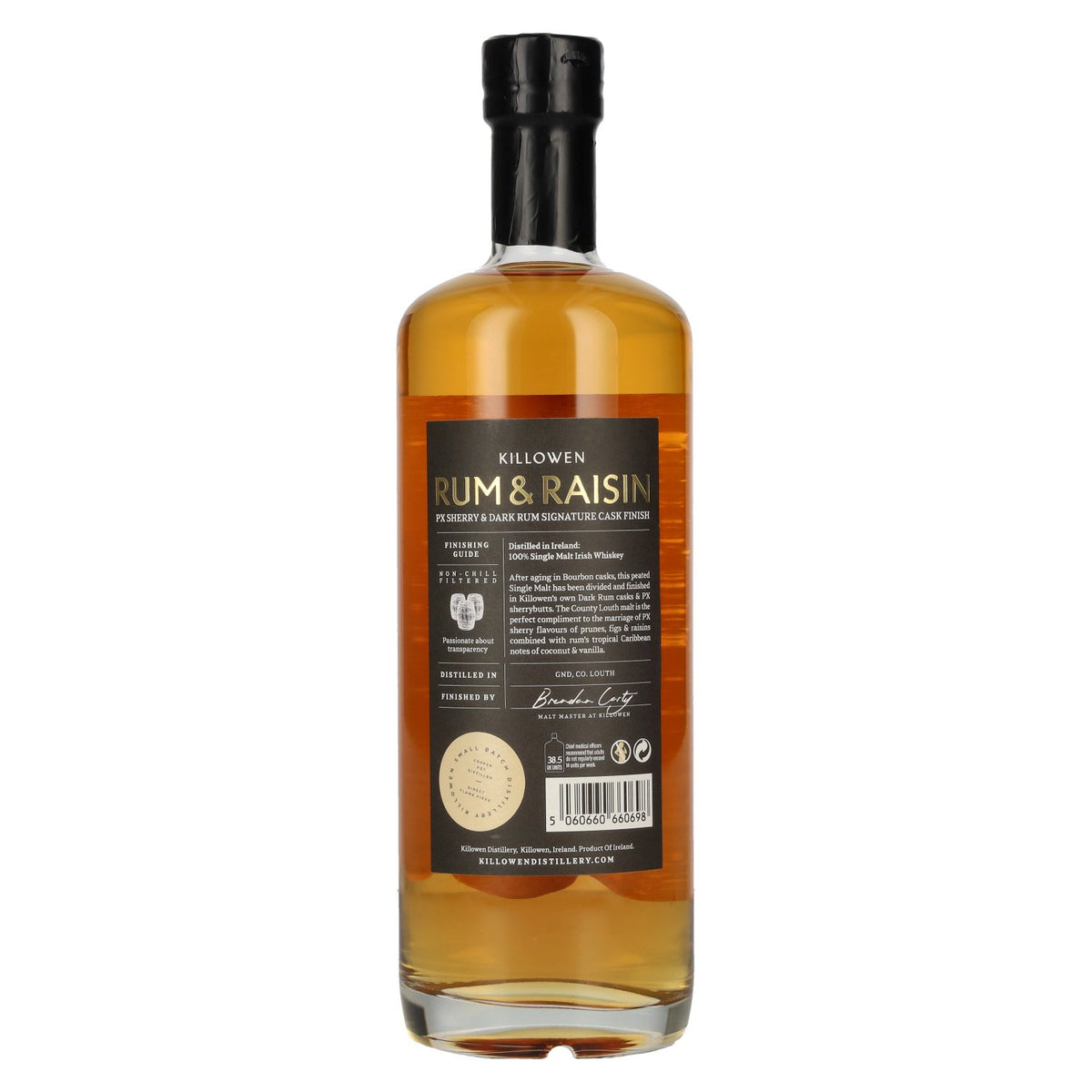 KILLOWEN Rum & Raisin PX Sherry & Dark Rum Signature Cask Finish Irish Whiskey 55% Vol. 0.7l
