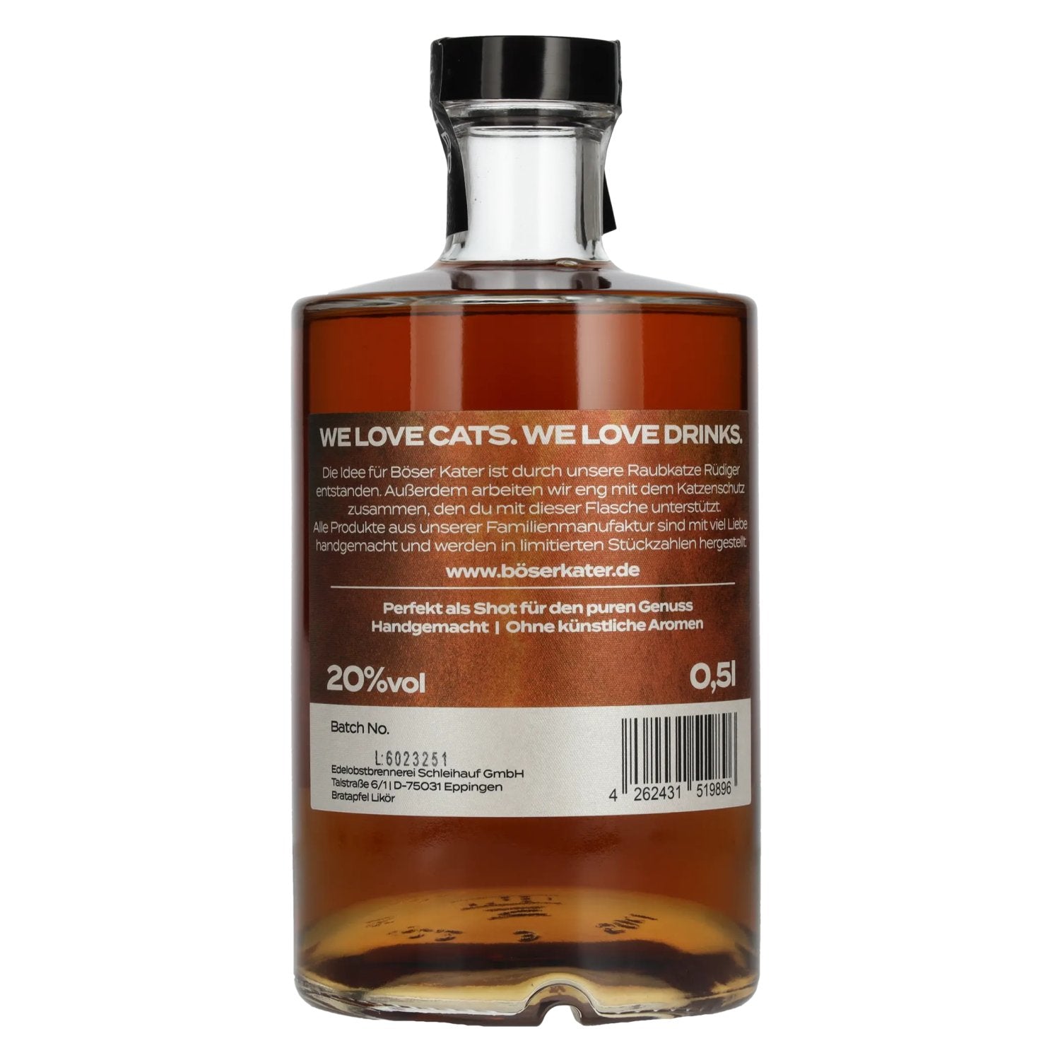 BÖSER KATER Bratapfel Likör 20% Vol. 0,5l