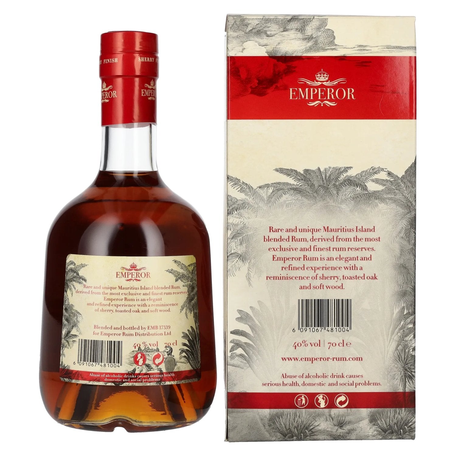 Emperor Mauritian Rum Aged Blend Sherry Finish 40% Vol. 0.7L in Gift Box